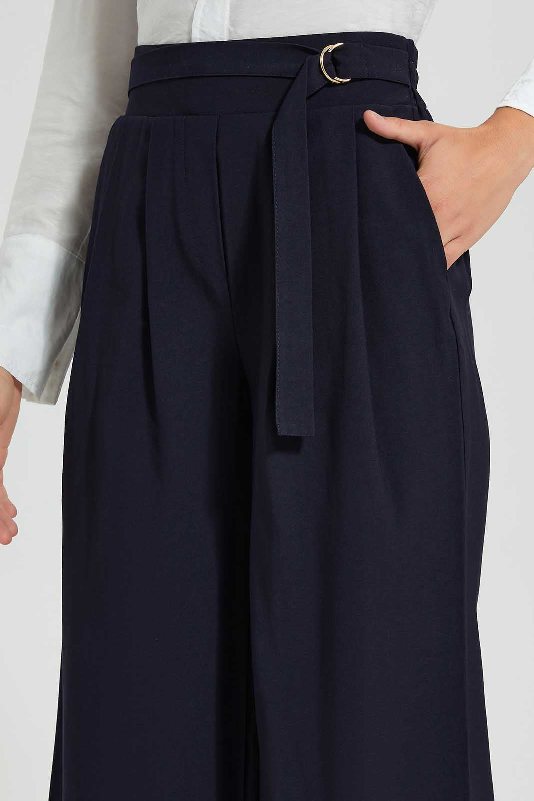 Redtag-Navy-Wide-Leg-Pants-Category:Trousers,-Colour:Navy,-Deals:New-In,-Filter:Women's-Clothing,-LDC,-LDC-Trousers,-New-In-LDC-APL,-Non-Sale,-Section:Women,-W22O-Women's-