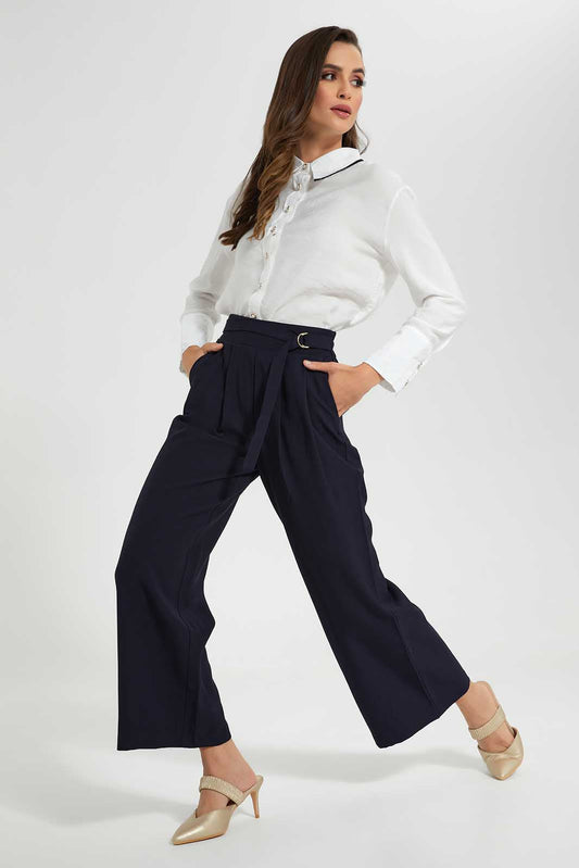 Redtag-Navy-Wide-Leg-Pants-Category:Trousers,-Colour:Navy,-Deals:New-In,-Filter:Women's-Clothing,-LDC,-LDC-Trousers,-New-In-LDC-APL,-Non-Sale,-Section:Women,-W22O-Women's-