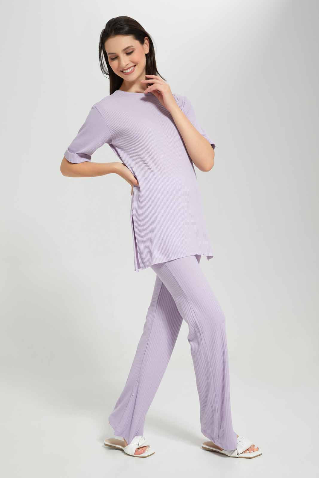 Redtag-Women-Lilac-Wideleg-Lounge-Pants-Category:Joggers,-Colour:Lilac,-Deals:New-In,-Filter:Women's-Clothing,-New-In-Women-APL,-Non-Sale,-S22C,-Section:Women,-Women-Joggers-Women's-
