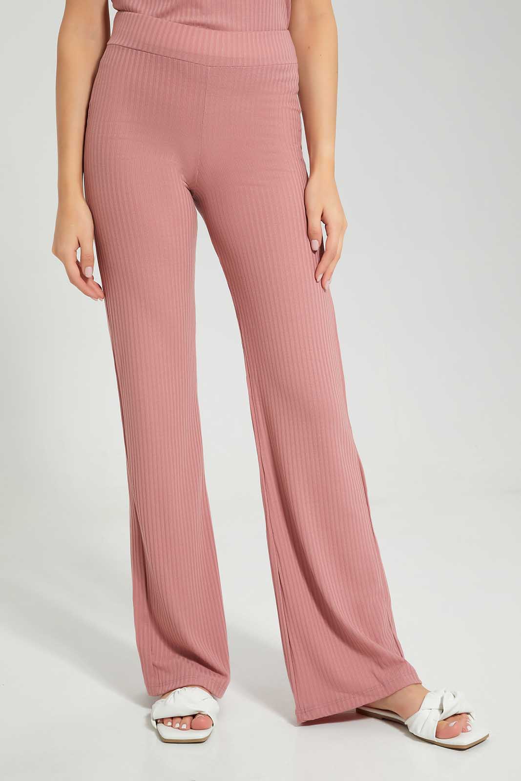 Redtag-Women-Dusty-Pink-Wideleg-Lounge-Pants-Category:Joggers,-Colour:Apricot,-Deals:New-In,-Filter:Women's-Clothing,-New-In-Women-APL,-Non-Sale,-S22C,-Section:Women,-Women-Joggers-Women's-