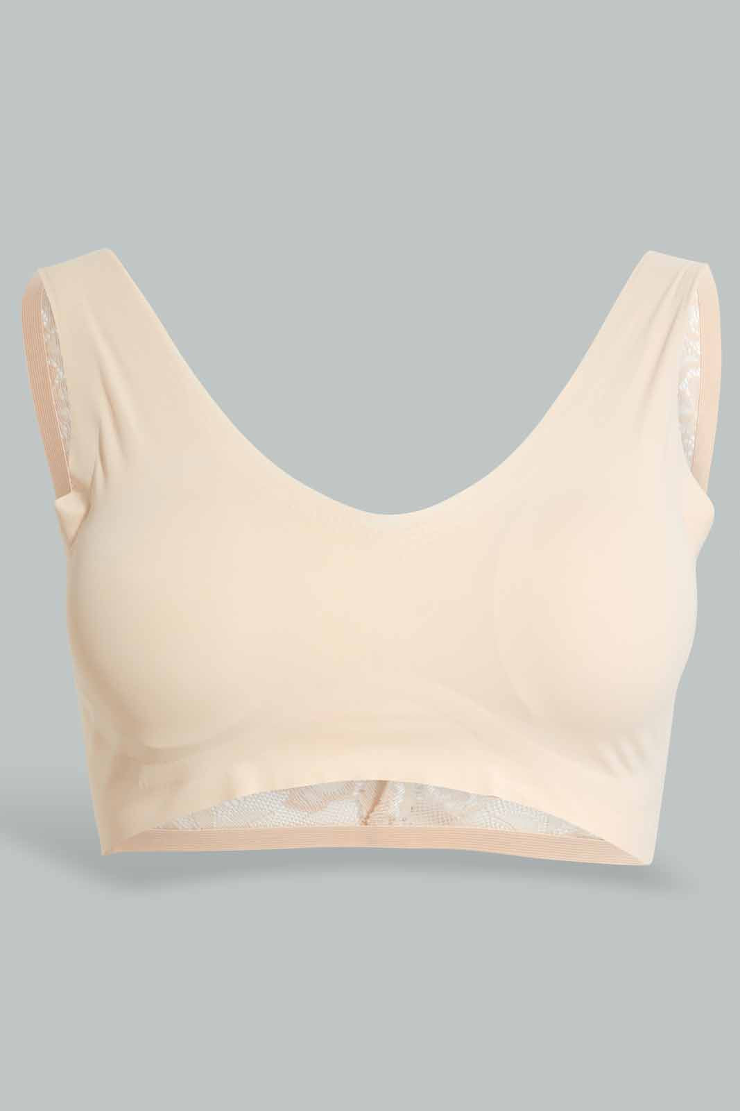 Redtag-Beige-Plain-Comfort-Bra-Category:Bras,-Colour:Beige,-Deals:New-In,-Filter:Women's-Clothing,-New-In-Women-APL,-Non-Sale,-Section:Women,-W22O,-Women-Bras--