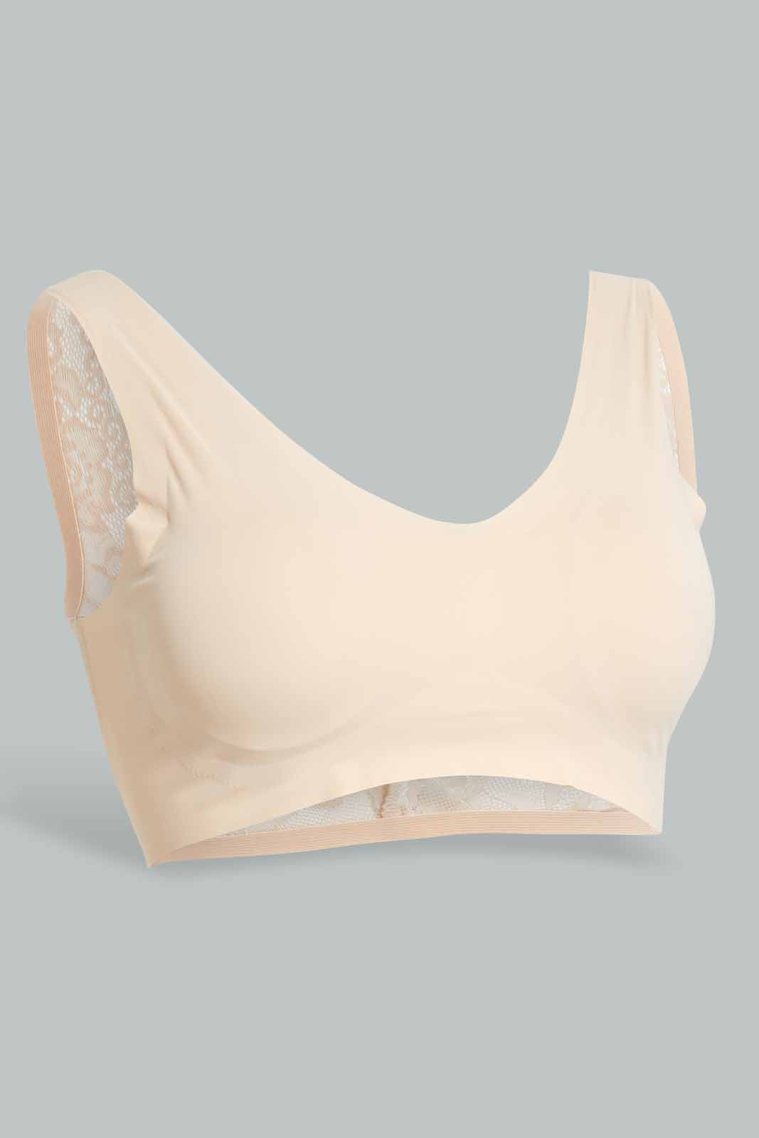 Redtag-Beige-Plain-Comfort-Bra-Category:Bras,-Colour:Beige,-Deals:New-In,-Filter:Women's-Clothing,-New-In-Women-APL,-Non-Sale,-Section:Women,-W22O,-Women-Bras--