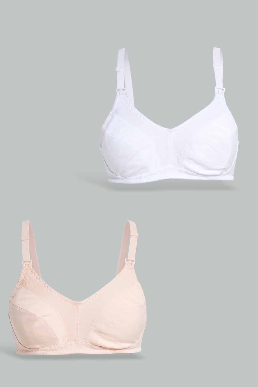 Redtag-White-LAD-2-Pack-Non-Padded-BRA-Category:Bras,-Colour:White,-Deals:New-In,-Filter:Women's-Clothing,-New-In-Women-APL,-Non-Sale,-Section:Women,-W22O,-Women-Bras--