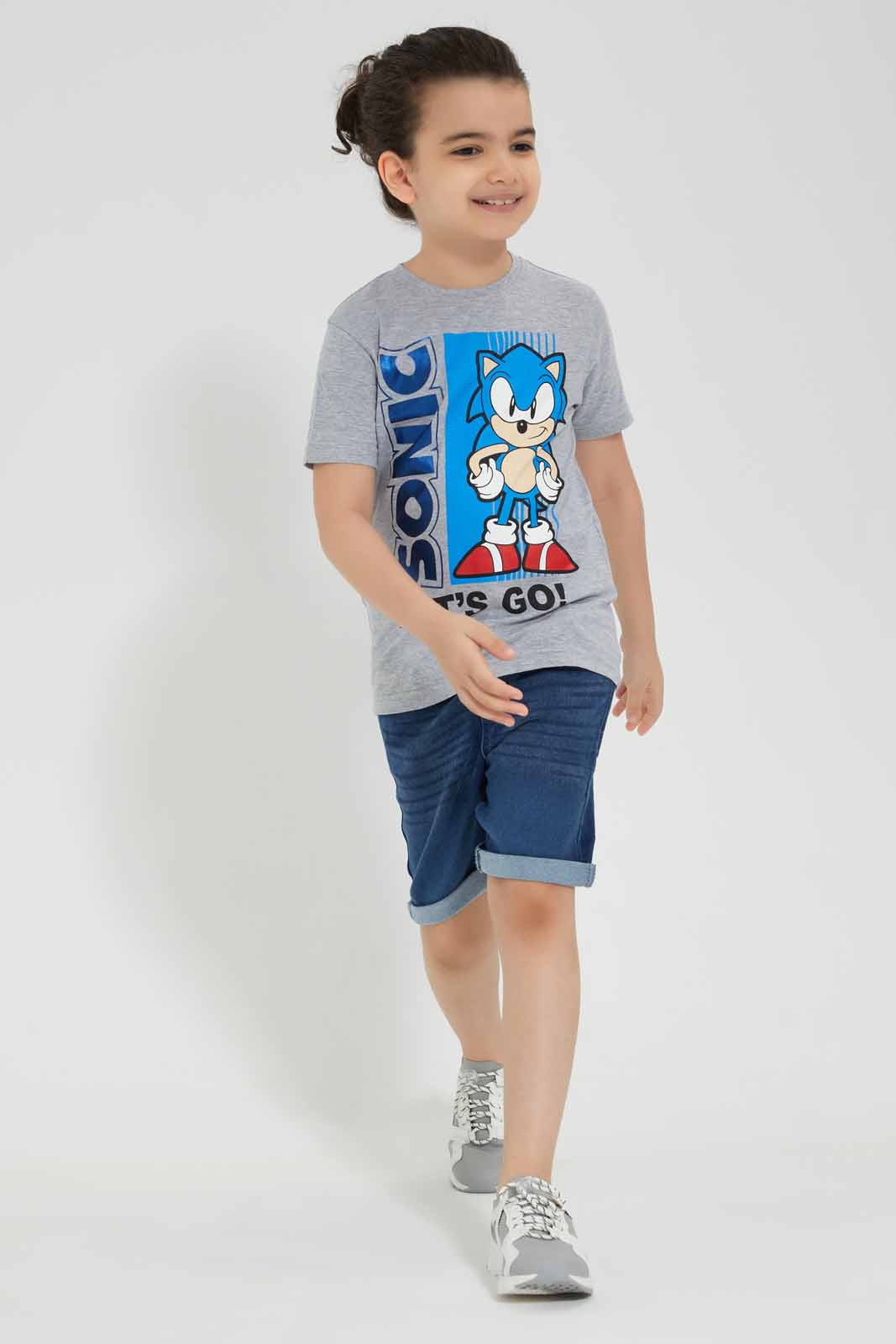 Redtag-Mid-Wash-Knit-Denim-Elasticated-Waist-Shorts-BOY-Shorts,-Category:Shorts,-Colour:Blue,-Deals:New-In,-Filter:Boys-(2-to-8-Yrs),-New-In-BOY-APL,-Non-Sale,-Section:Boys-(0-to-14Yrs),-TBL,-W22O-Boys-2 to 8 Years