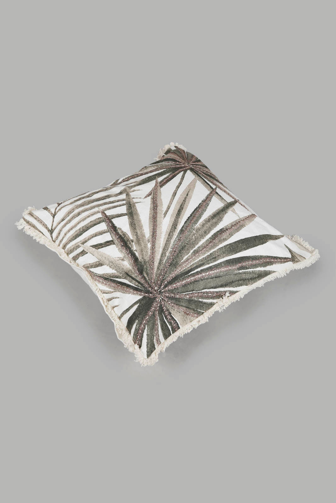 Redtag-Beige-Printed-Cushion-Category:Cushions,-Colour:Multicolour,-Deals:New-In,-Elsa,-Filter:Home-Bedroom,-HMW-BED-Cushions,-New-In-HMW-BED,-Non-Sale,-Section:Homewares,-W22O-Home-Bedroom-