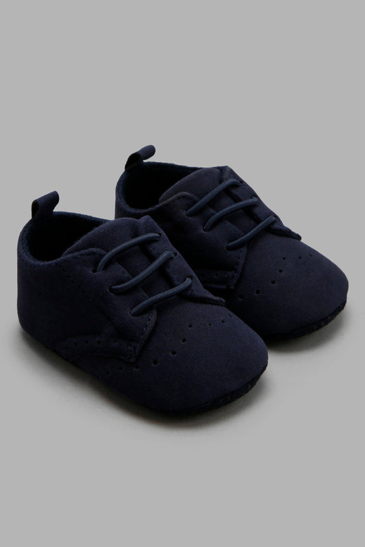 Redtag-Navy-Pram-Shoe-Category:Shoes,-Colour:Navy,-Deals:New-In,-Filter:Baby-Footwear-(0-to-18-Mths),-NBF-Shoes,-New-In-NBF-FOO,-Non-Sale,-Section:Boys-(0-to-14Yrs),-W22B-Baby-0 to 18 Months