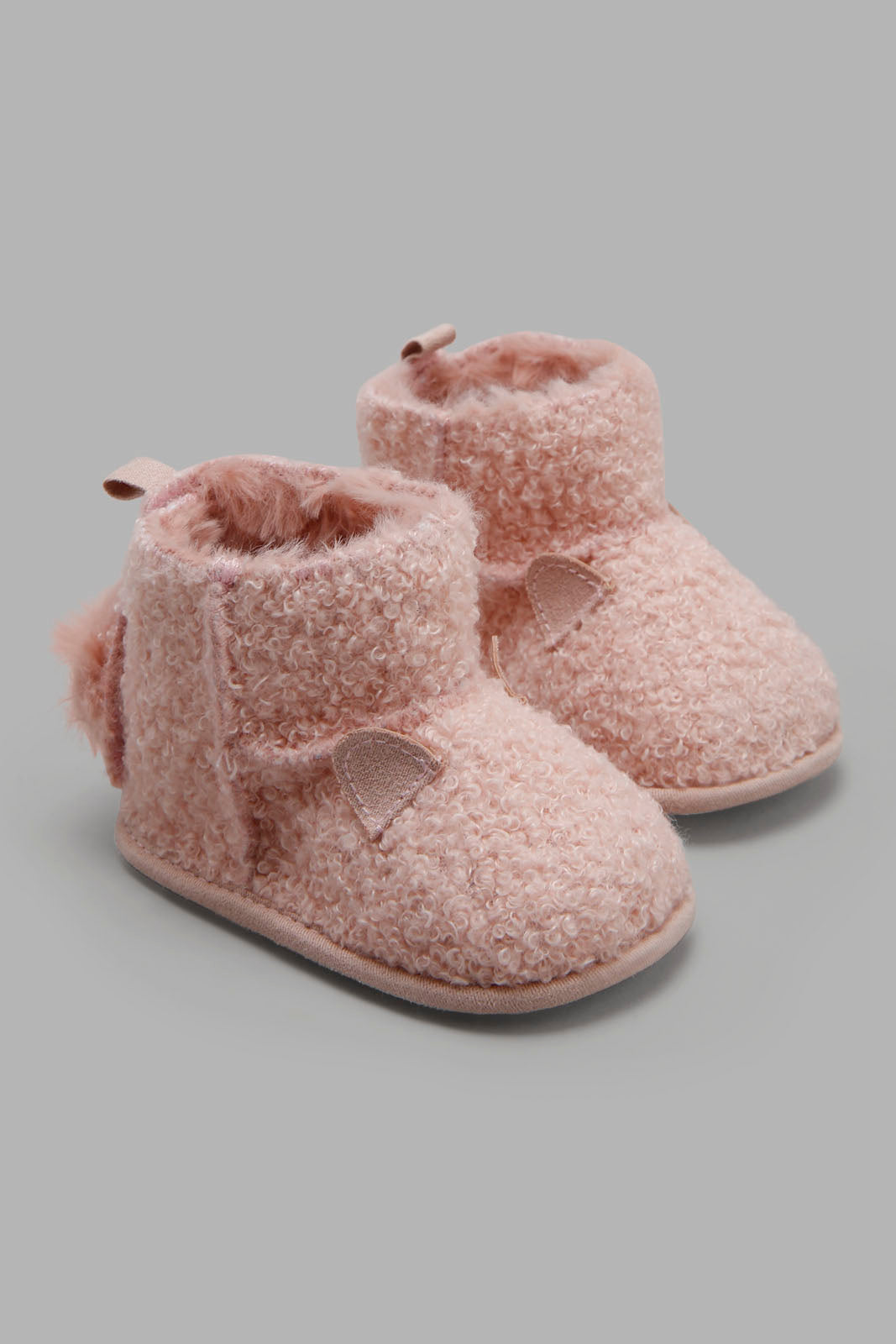Redtag-Pink-Pram-Booties-Category:Boots,-Colour:Pink,-Deals:New-In,-Filter:Baby-Footwear-(0-to-18-Mths),-NBF-Boots,-New-In-NBF-FOO,-Non-Sale,-Section:Boys-(0-to-14Yrs),-W22A-Baby-0 to 18 Months