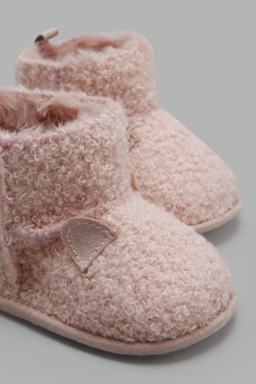 Redtag-Pink-Pram-Booties-Category:Boots,-Colour:Pink,-Deals:New-In,-Filter:Baby-Footwear-(0-to-18-Mths),-NBF-Boots,-New-In-NBF-FOO,-Non-Sale,-Section:Boys-(0-to-14Yrs),-W22A-Baby-0 to 18 Months