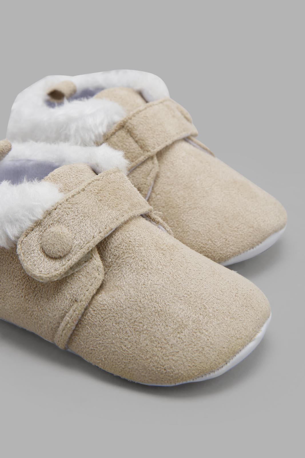 Redtag-Beige-Pram-Booties-Category:Boots,-Colour:Beige,-Deals:New-In,-Filter:Baby-Footwear-(0-to-18-Mths),-NBF-Boots,-New-In-NBF-FOO,-Non-Sale,-Section:Boys-(0-to-14Yrs),-W22A-Baby-0 to 18 Months
