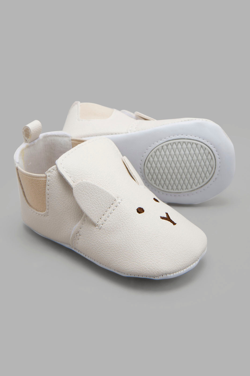 Redtag-Beige-Pram-Booties-Category:Boots,-Colour:Beige,-Deals:New-In,-Filter:Baby-Footwear-(0-to-18-Mths),-NBF-Boots,-New-In-NBF-FOO,-Non-Sale,-Section:Boys-(0-to-14Yrs),-W22A-Baby-0 to 18 Months