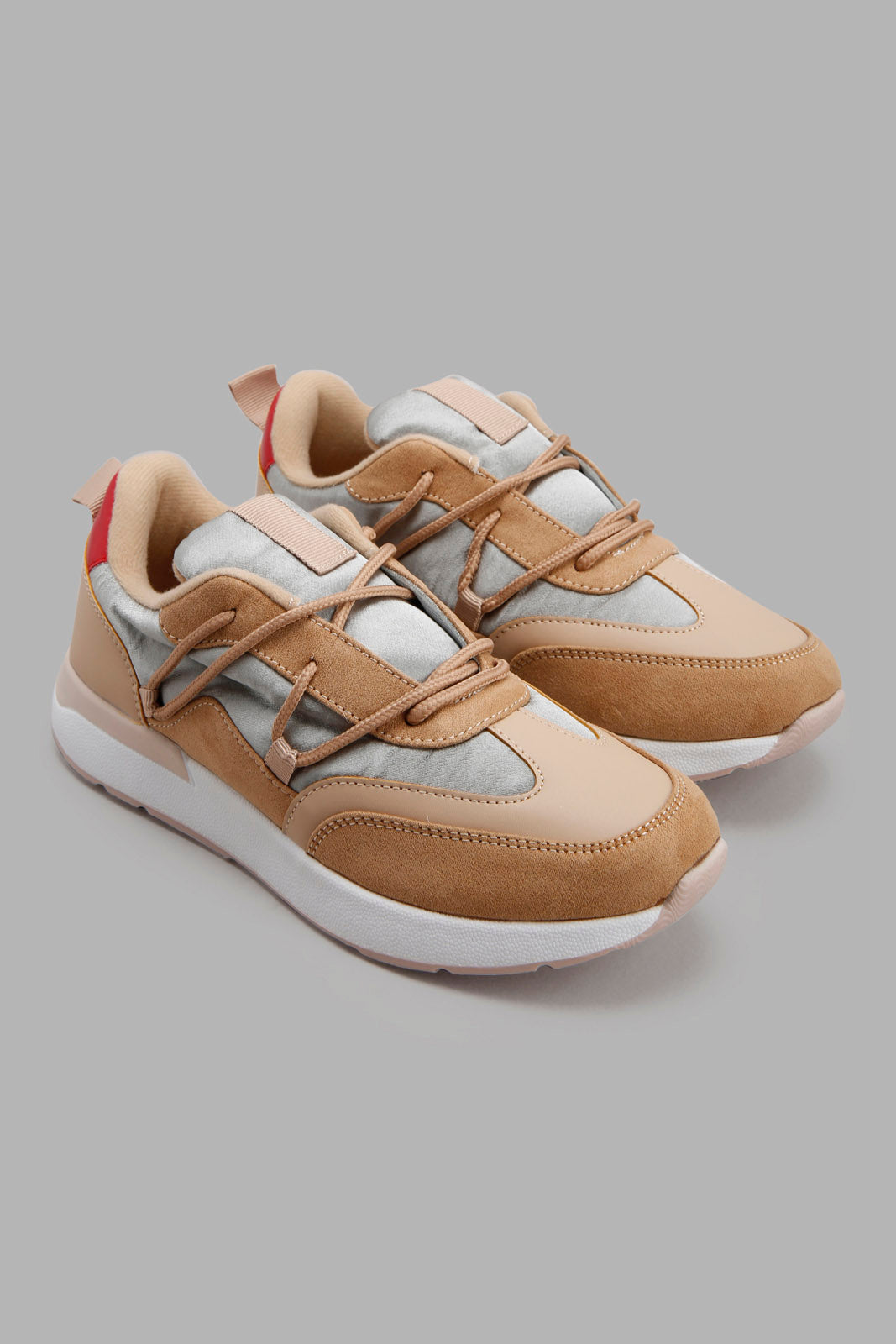 Redtag-Camel-Lace-Detail-Sneaker-Category:Trainers,-Colour:Tan,-Deals:New-In,-Filter:Women's-Footwear,-New-In-Women-FOO,-Non-Sale,-Section:Women,-W22O,-Women-Trainers-Women's-