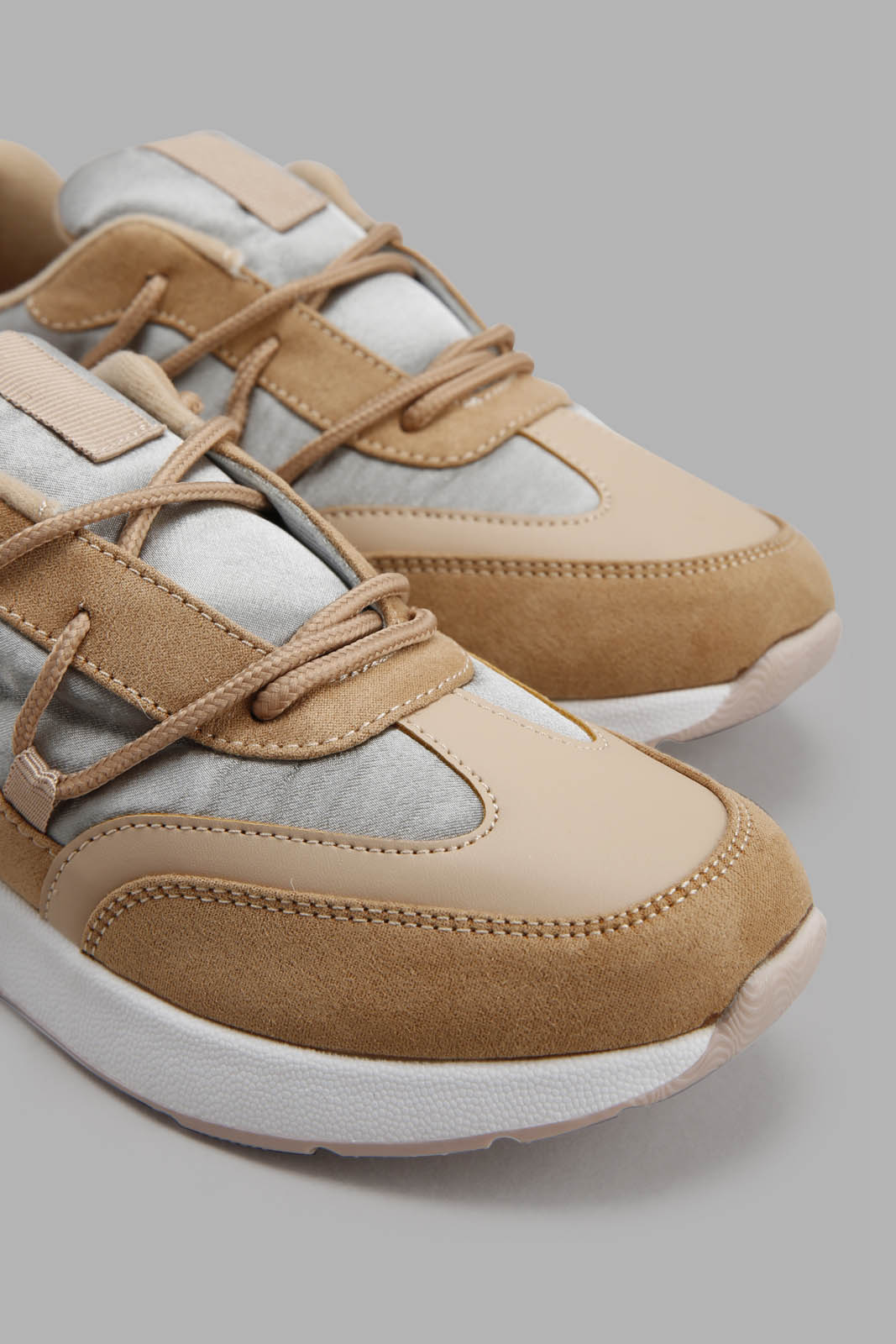 Redtag-Camel-Lace-Detail-Sneaker-Category:Trainers,-Colour:Tan,-Deals:New-In,-Filter:Women's-Footwear,-New-In-Women-FOO,-Non-Sale,-Section:Women,-W22O,-Women-Trainers-Women's-