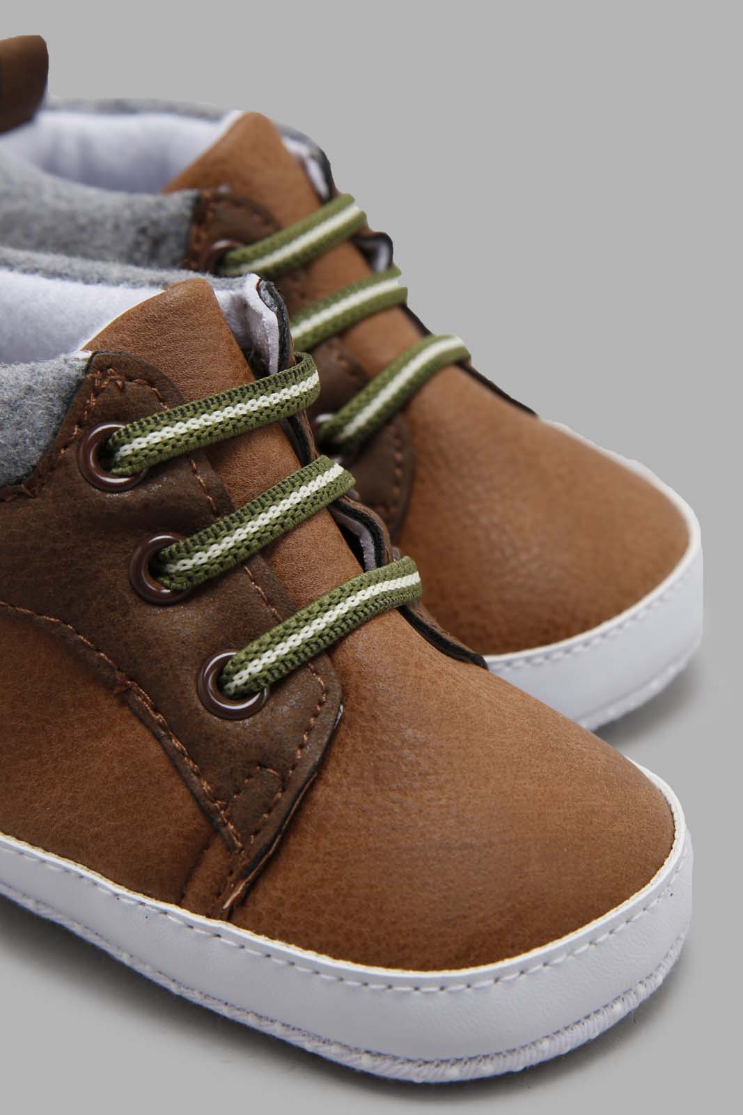 Redtag-Brown-Pram-Shoe-Category:Shoes,-Colour:Brown,-Deals:New-In,-Filter:Baby-Footwear-(0-to-18-Mths),-NBF-Shoes,-New-In-NBF-FOO,-Non-Sale,-Section:Boys-(0-to-14Yrs),-W22B-Baby-0 to 18 Months