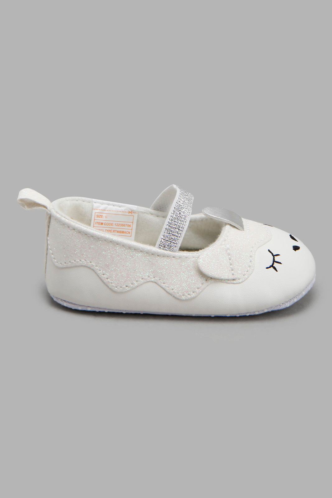 Redtag-White-Pram-Shoe-Category:Shoes,-Colour:White,-Deals:New-In,-Filter:Baby-Footwear-(0-to-18-Mths),-NBF-Shoes,-New-In-NBF-FOO,-Non-Sale,-Section:Boys-(0-to-14Yrs),-W22A-Baby-0 to 18 Months