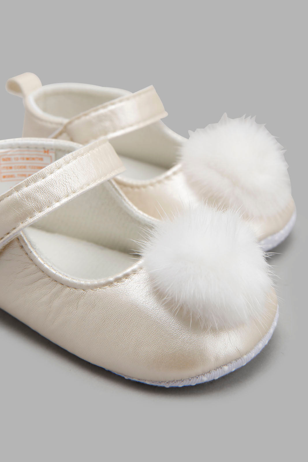 Redtag-Gold-Pram-Shoe-Category:Shoes,-Colour:Gold,-Deals:New-In,-Filter:Baby-Footwear-(0-to-18-Mths),-NBF-Shoes,-New-In-NBF-FOO,-Non-Sale,-Section:Boys-(0-to-14Yrs),-W22A-Baby-0 to 18 Months
