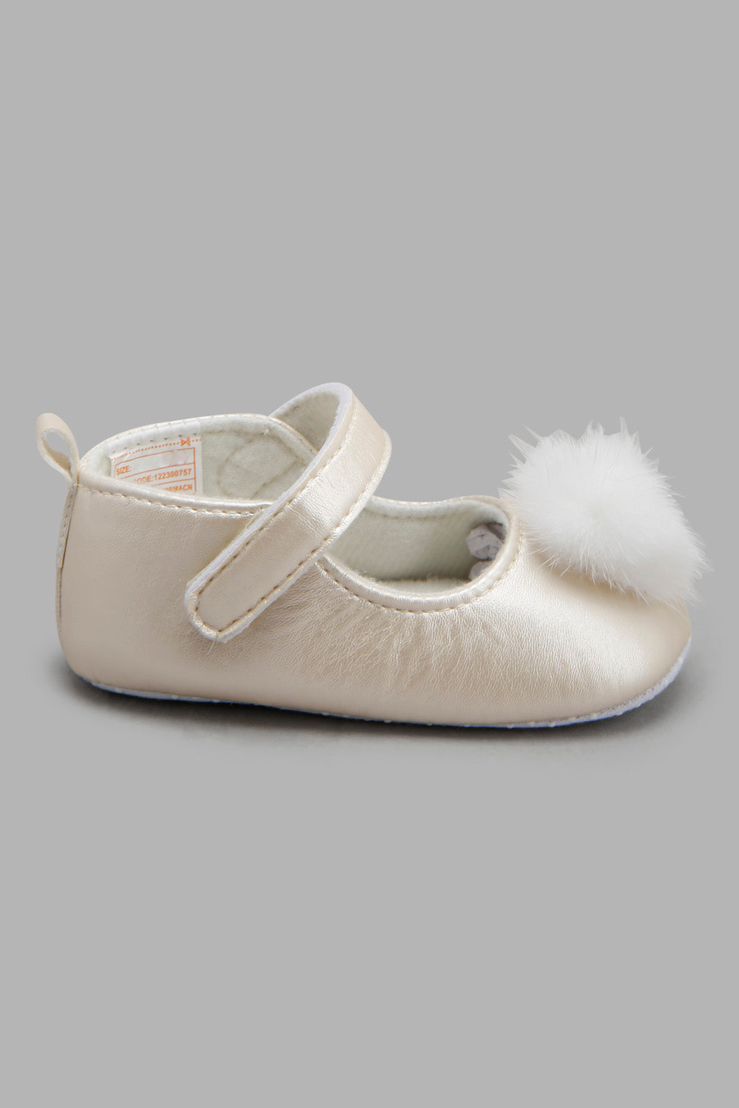 Redtag-Gold-Pram-Shoe-Category:Shoes,-Colour:Gold,-Deals:New-In,-Filter:Baby-Footwear-(0-to-18-Mths),-NBF-Shoes,-New-In-NBF-FOO,-Non-Sale,-Section:Boys-(0-to-14Yrs),-W22A-Baby-0 to 18 Months