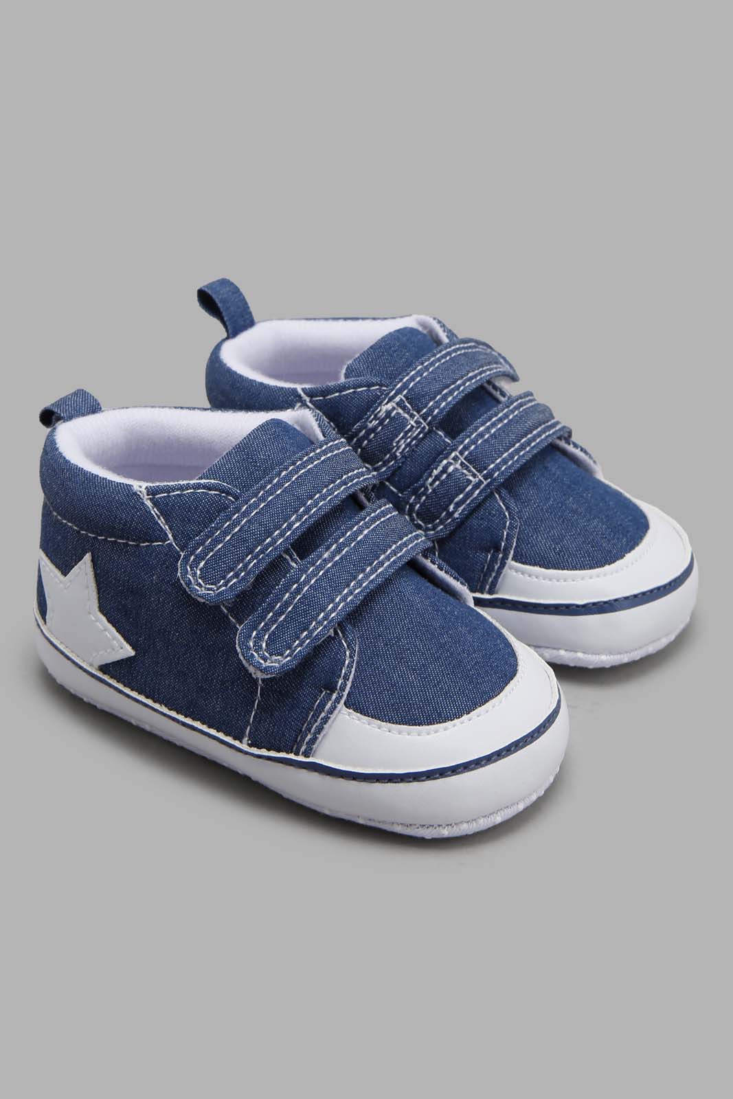 Redtag-Navy-Pram-Shoe-Category:Shoes,-Colour:Navy,-Deals:New-In,-Filter:Baby-Footwear-(0-to-18-Mths),-NBF-Shoes,-New-In-NBF-FOO,-Non-Sale,-Section:Boys-(0-to-14Yrs),-W22A-Baby-0 to 18 Months