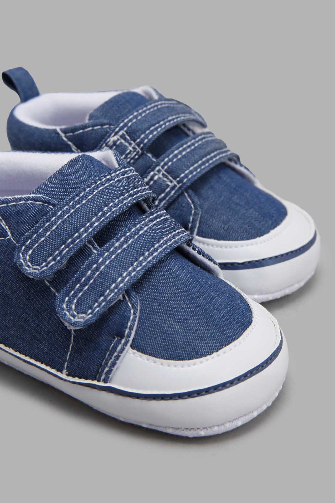 Redtag-Navy-Pram-Shoe-Category:Shoes,-Colour:Navy,-Deals:New-In,-Filter:Baby-Footwear-(0-to-18-Mths),-NBF-Shoes,-New-In-NBF-FOO,-Non-Sale,-Section:Boys-(0-to-14Yrs),-W22A-Baby-0 to 18 Months