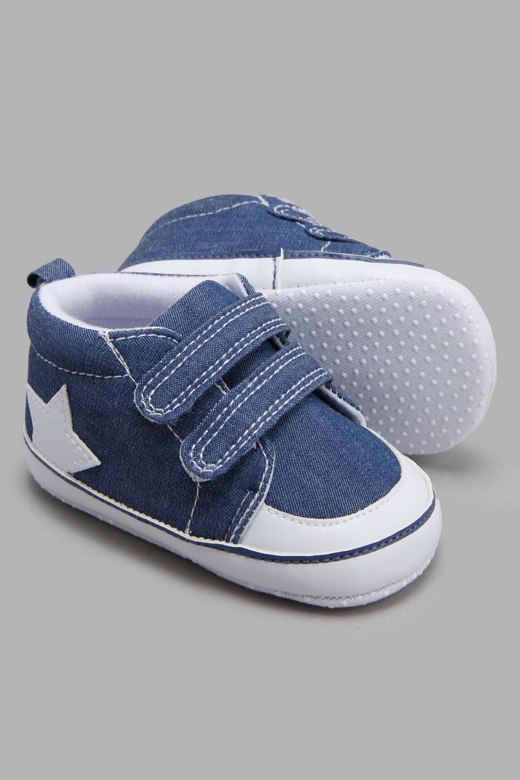 Redtag-Navy-Pram-Shoe-Category:Shoes,-Colour:Navy,-Deals:New-In,-Filter:Baby-Footwear-(0-to-18-Mths),-NBF-Shoes,-New-In-NBF-FOO,-Non-Sale,-Section:Boys-(0-to-14Yrs),-W22A-Baby-0 to 18 Months