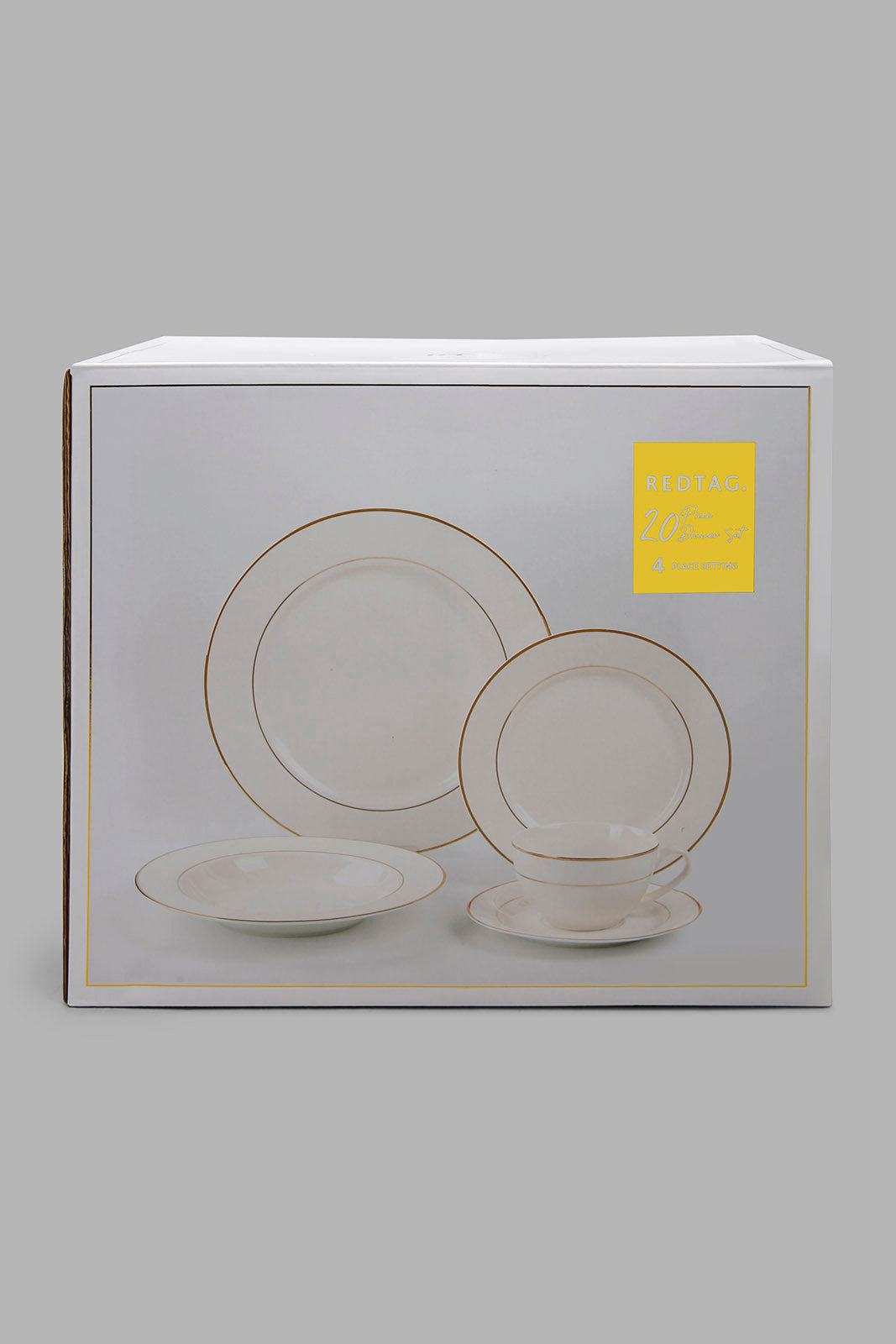 Redtag-White-Dinner-Set-With-Gold-Rim-(20-Piece)-Category:Dinner-Sets,-Colour:White,-Deals:New-In,-Filter:Home-Dining,-HMW-DIN-Crockery,-New-In-HMW-DIN,-Non-Sale,-Section:Homewares,-W22A-Home-Dining-