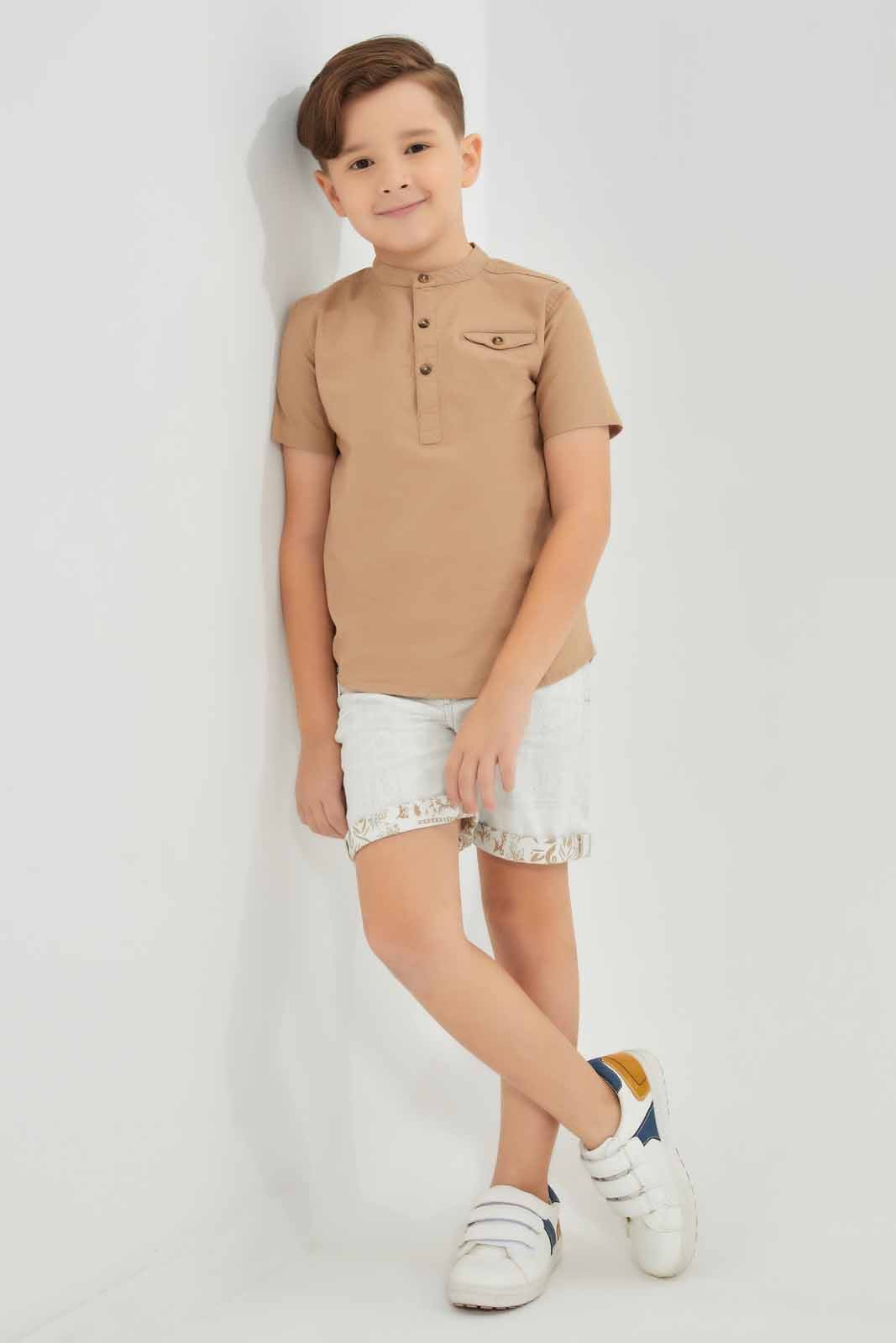 Redtag-White-Reverse-Printed-Denim-Short-BOY-Shorts,-Category:Shorts,-Colour:White,-Deals:New-In,-EID,-Filter:Boys-(2-to-8-Yrs),-New-In-BOY-APL,-Non-Sale,-Section:Boys-(0-to-14Yrs),-W22O-Boys-2 to 8 Years