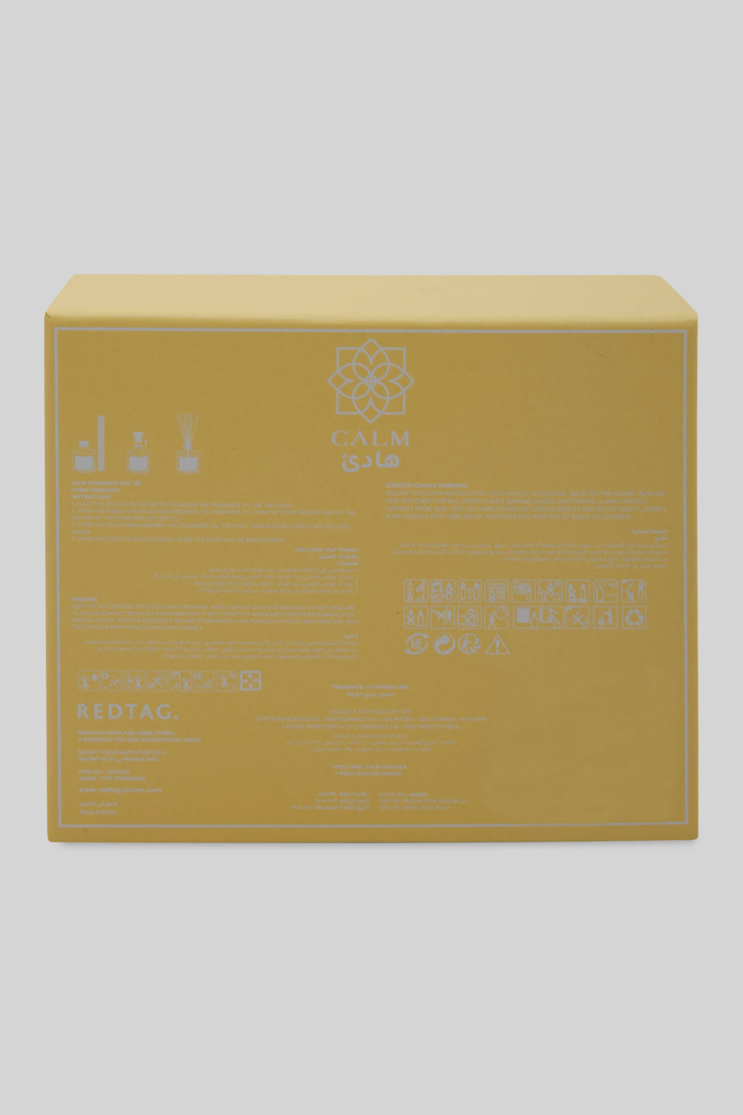 Redtag-Calm-Diffuser-(30Ml)-Candle-Giftset-Category:Diffuser,-Colour:Yellow,-Deals:New-In,-Filter:Home-Decor,-HMW-HOM-Candle-&-Fragrances,-New-In-HMW-HOM,-Non-Sale,-Section:Homewares,-W22O-Home-Decor-
