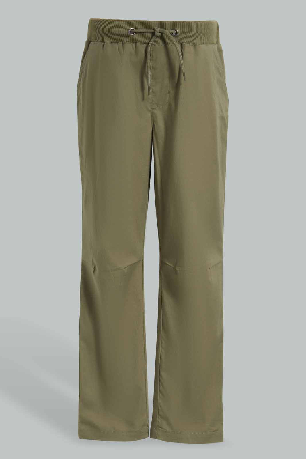 Redtag-Olive-Poplin-Pullon-Trousers-BOY-Trousers,-Category:Trousers,-Colour:Green,-Deals:New-In,-Filter:Boys-(2-to-8-Yrs),-New-In-BOY-APL,-Non-Sale,-Section:Boys-(0-to-14Yrs),-W22O-Boys-2 to 8 Years