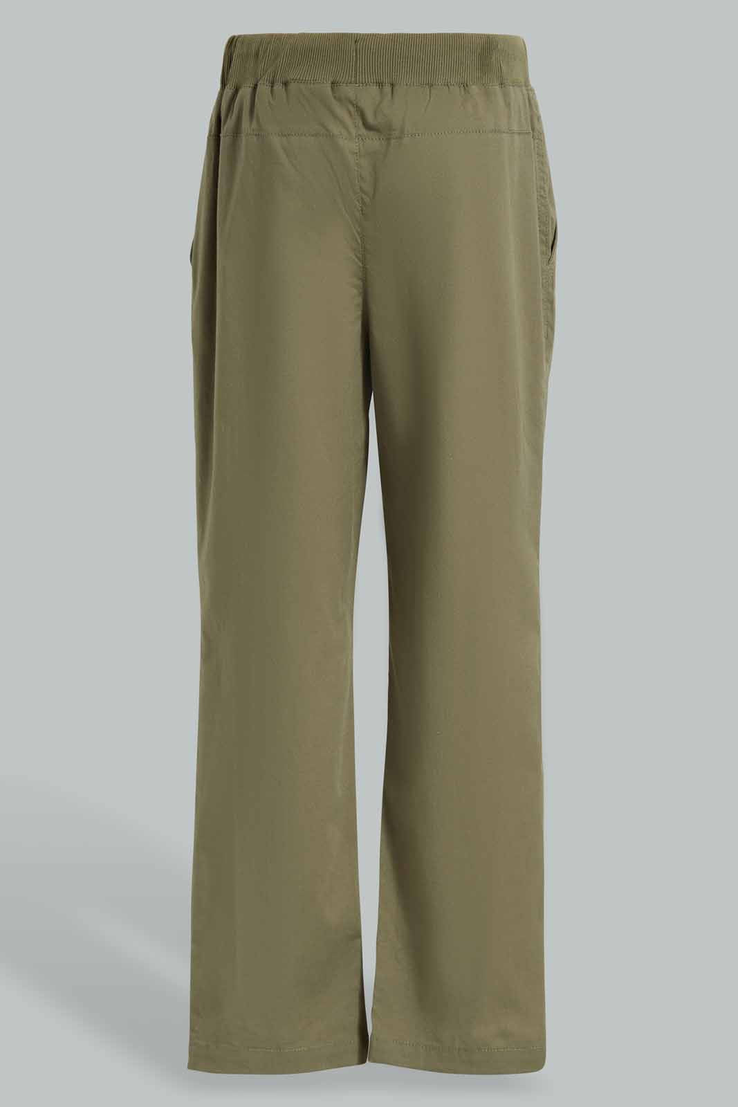 Redtag-Olive-Poplin-Pullon-Trousers-BOY-Trousers,-Category:Trousers,-Colour:Green,-Deals:New-In,-Filter:Boys-(2-to-8-Yrs),-New-In-BOY-APL,-Non-Sale,-Section:Boys-(0-to-14Yrs),-W22O-Boys-2 to 8 Years