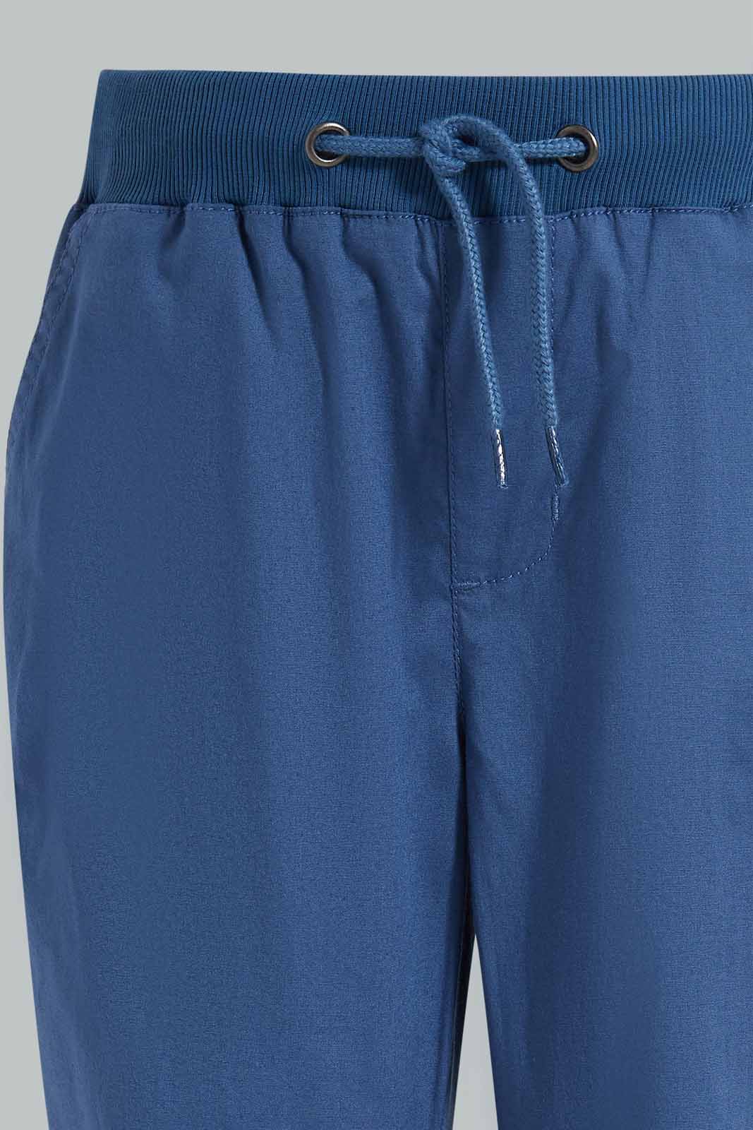 Redtag-Blue-Poplin-Pullon-Trousers-BOY-Trousers,-Category:Trousers,-Colour:Blue,-Deals:New-In,-Filter:Boys-(2-to-8-Yrs),-New-In-BOY-APL,-Non-Sale,-Section:Boys-(0-to-14Yrs),-W22O-Boys-2 to 8 Years