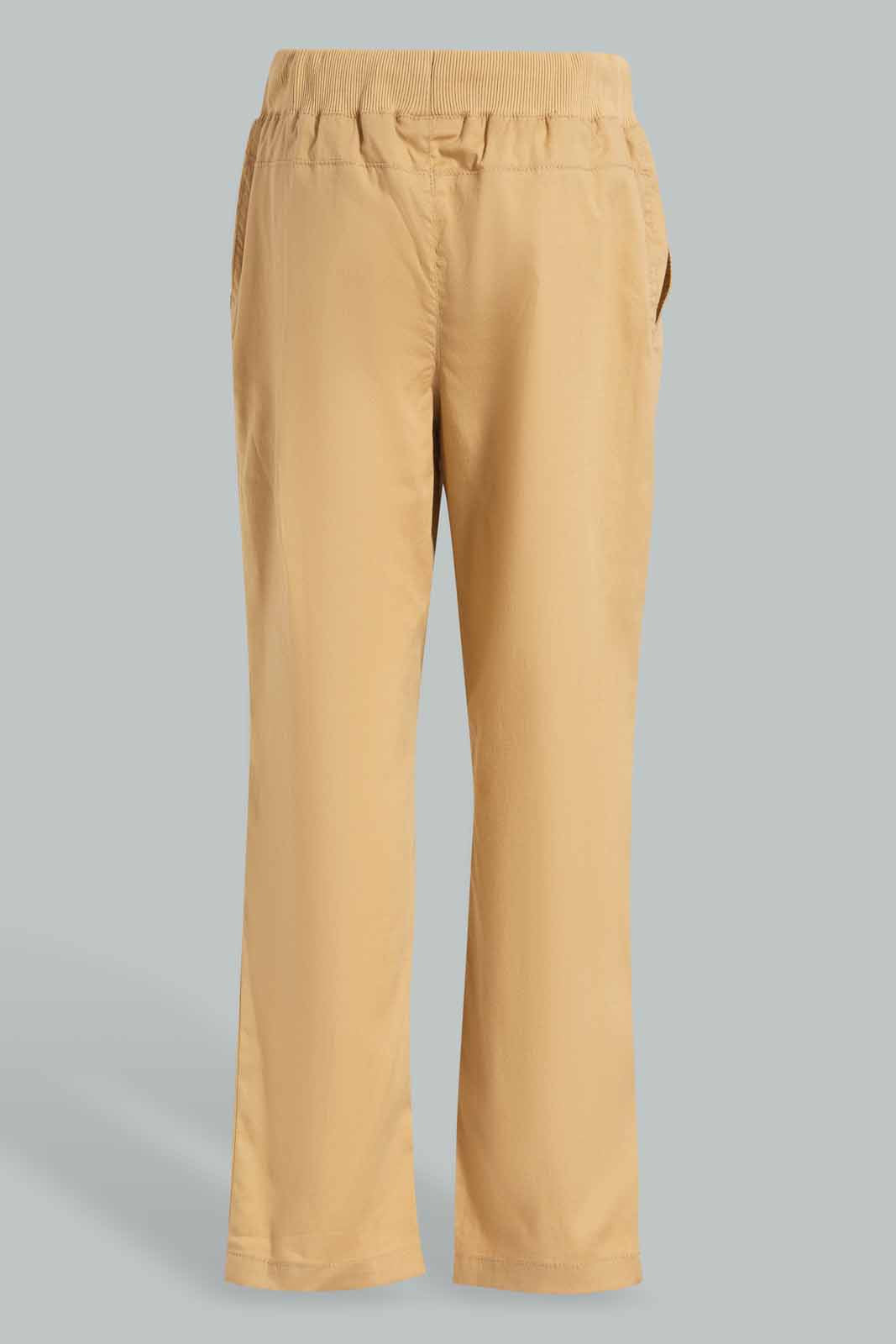 Redtag-Beige-Poplin-Pullon-Trousers-BOY-Trousers,-Category:Trousers,-Colour:Beige,-Deals:New-In,-Filter:Boys-(2-to-8-Yrs),-New-In-BOY-APL,-Non-Sale,-Section:Boys-(0-to-14Yrs),-W22O-Boys-2 to 8 Years