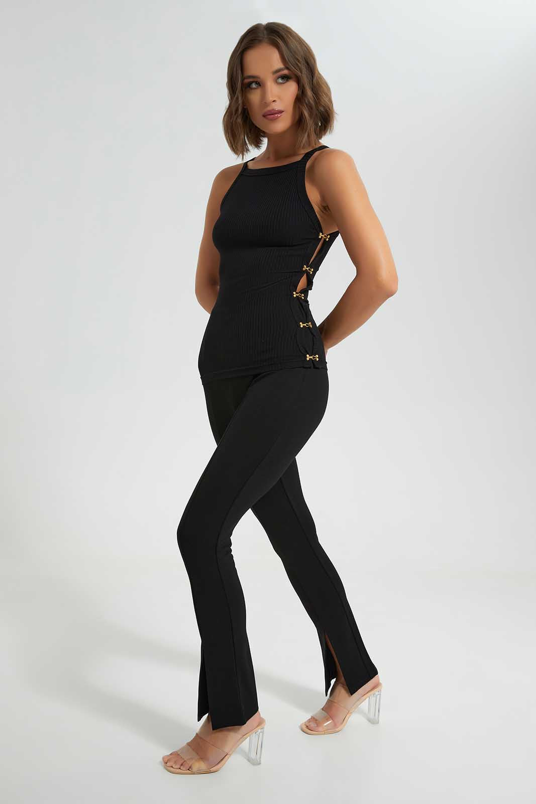 Redtag-Black-Sleeveless-Top-Category:Tops,-Colour:Black,-Deals:New-In,-Filter:Women's-Clothing,-LEC,-LEC-Tops,-New-In-LEC-APL,-Non-Sale,-Section:Women,-W22O-Women's-