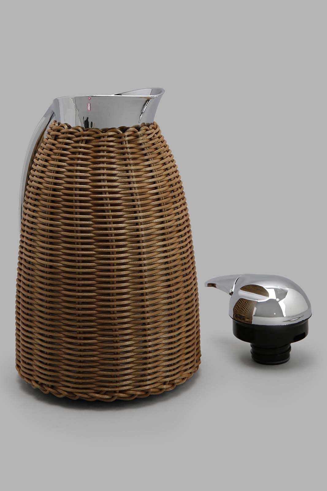 Redtag-Brown-Weaving-Vaccum-Flask-Category:Storage,-Colour:Brown,-Deals:New-In,-Filter:Home-Dining,-HMW-DIN-Storage,-New-In-HMW-DIN,-Non-Sale,-Section:Homewares,-W22O-Home-Dining-