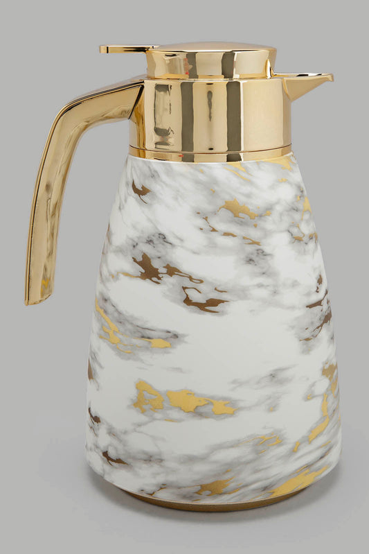 Redtag-Gold-Marble-Vaccum-Flask-Category:Storage,-Colour:Gold,-Deals:New-In,-Filter:Home-Dining,-HMW-DIN-Storage,-New-In-HMW-DIN,-Non-Sale,-Section:Homewares,-W22O-Home-Dining-