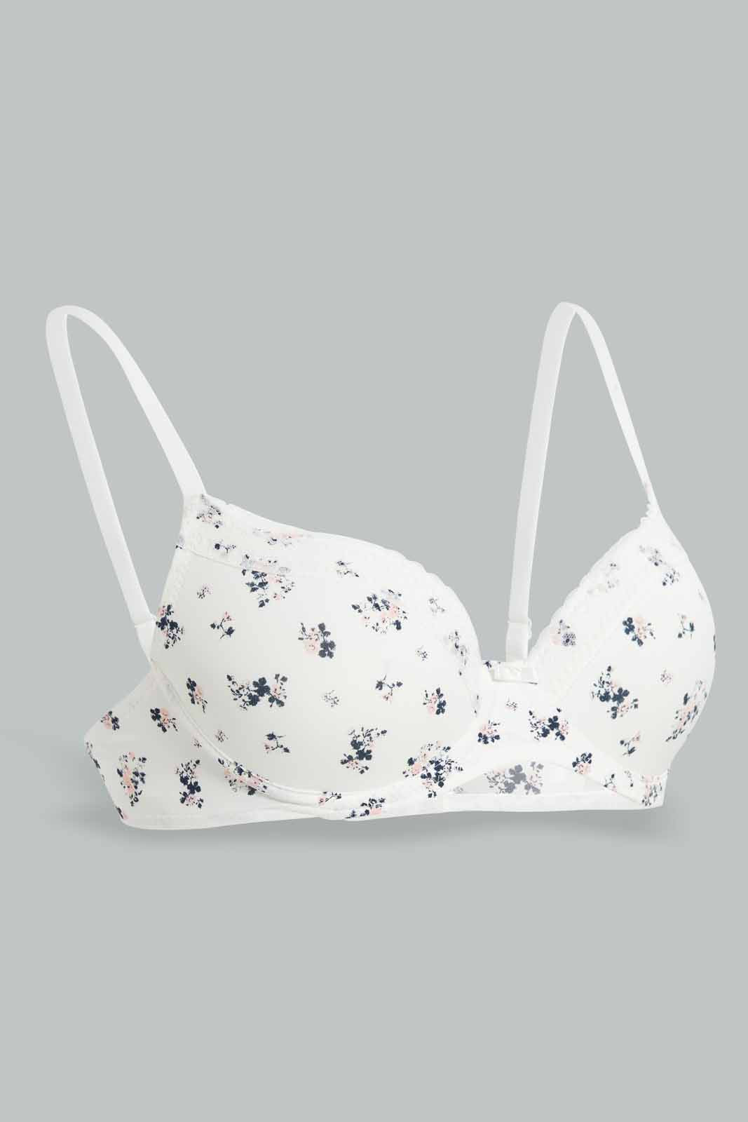 Redtag-Lad-2-Pack-Printed-T-Shirt-Bra-Category:Bras,-Colour:Assorted,-Deals:New-In,-Filter:Women's-Clothing,-New-In-Women-APL,-Non-Sale,-Section:Women,-W22O,-Women-Bras--