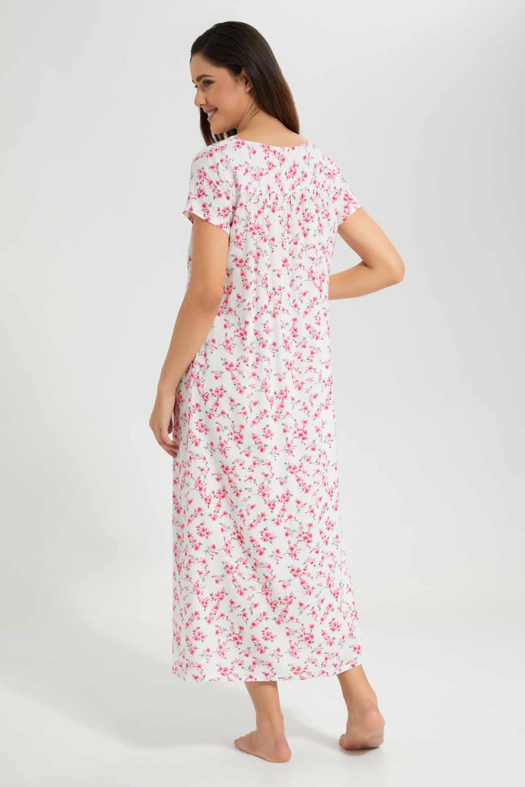 Redtag-Ivory-Printed-Nightgown-Category:Nightgowns,-Colour:Ivory,-Deals:New-In,-Filter:Women's-Clothing,-New-In-Women-APL,-Non-Sale,-S22D,-Section:Women,-Women-Nightgowns--