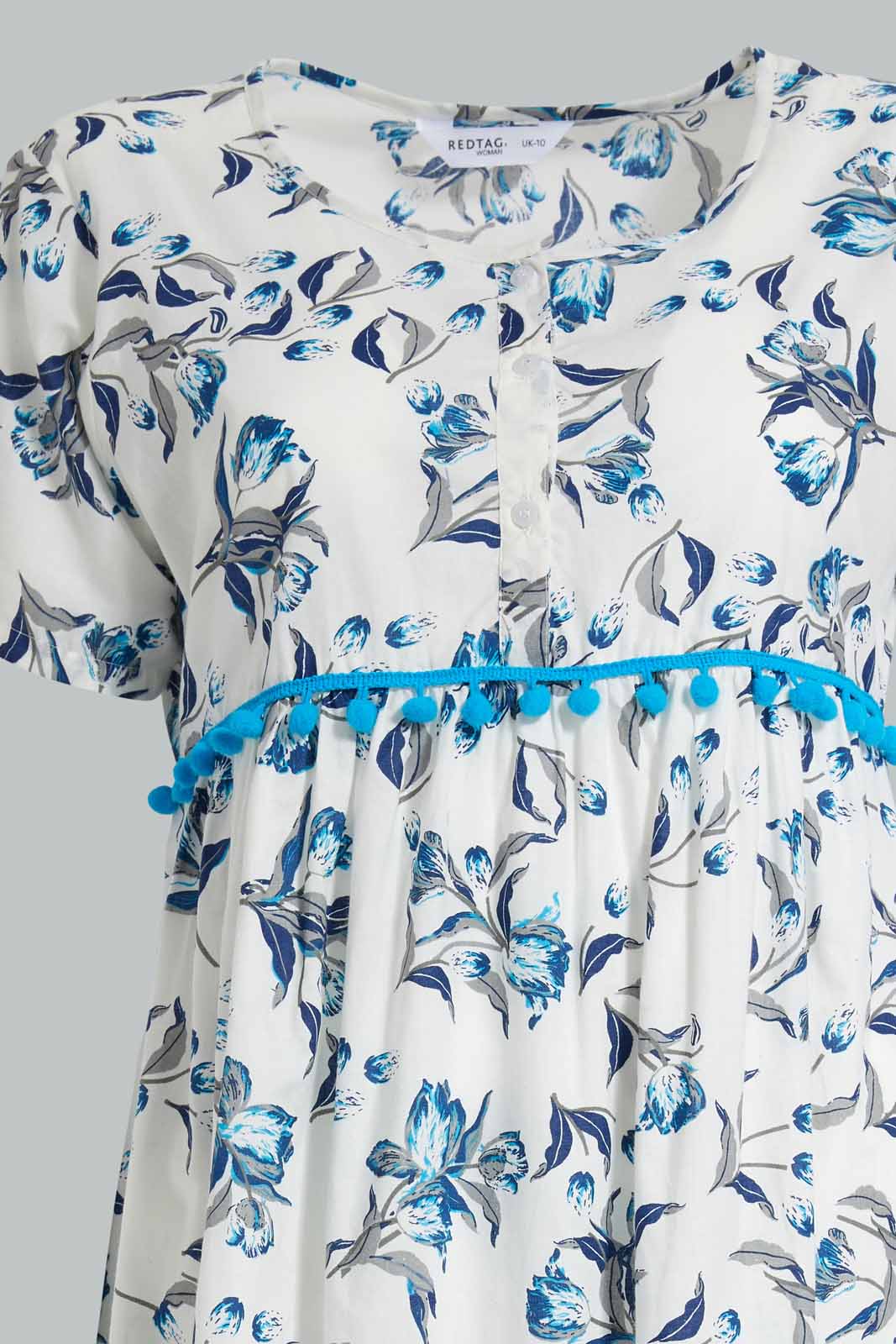 Redtag-Ivory-Printed-Nightgown-Category:Nightgowns,-Colour:Ivory,-Deals:New-In,-Filter:Women's-Clothing,-New-In-Women-APL,-Non-Sale,-S22D,-Section:Women,-Women-Nightgowns--