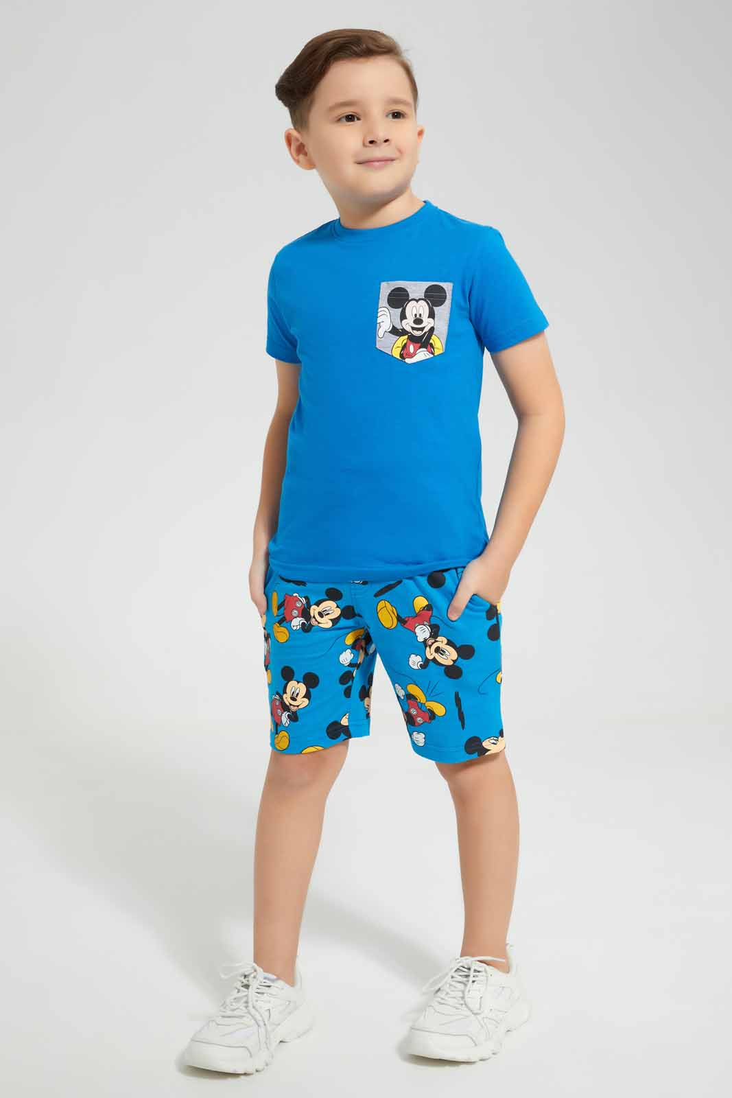 Redtag-Blue-Mickey-Graphic-Pocket-T-Shirt-BOY-T-Shirts,-Category:T-Shirts,-Colour:Blue,-Deals:New-In,-Filter:Boys-(2-to-8-Yrs),-New-In-BOY-APL,-Non-Sale,-Section:Boys-(0-to-14Yrs),-TBL,-W22O-Boys-2 to 8 Years