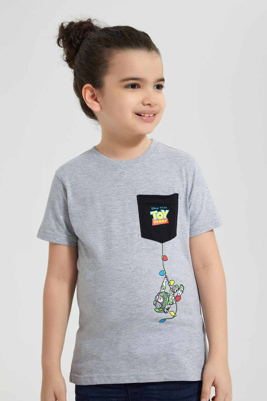 Redtag-Mid-Grey-Space-Hero-Graphic-Pocket-T-Shirt-BOY-T-Shirts,-Category:T-Shirts,-Colour:Grey,-Deals:New-In,-Filter:Boys-(2-to-8-Yrs),-New-In-BOY-APL,-Non-Sale,-Section:Boys-(0-to-14Yrs),-TBL,-W22O-Boys-2 to 8 Years