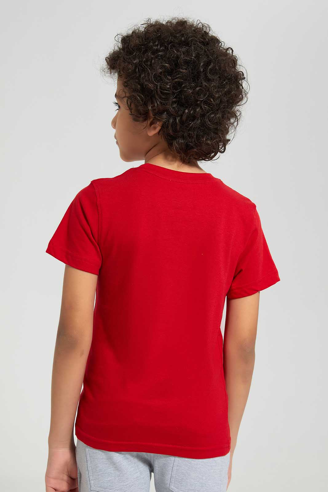 Redtag-Red-Tom-and-Jerry-Graphic-Pocket-T-Shirt-BOY-T-Shirts,-Category:T-Shirts,-CHR,-Colour:Red,-Deals:New-In,-Filter:Boys-(2-to-8-Yrs),-New-In-BOY,-Non-Sale,-Section:Boys-(0-to-14Yrs),-TBL,-W22O-Boys-2 to 8 Years