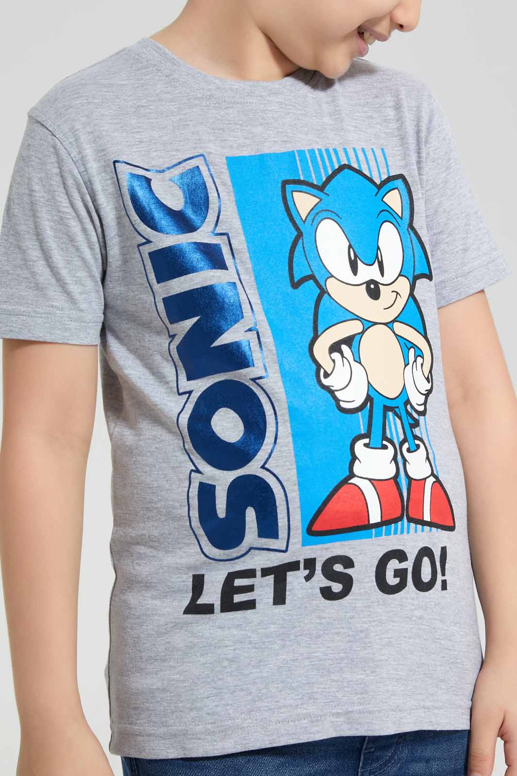 Redtag-Mel-Grey-Sonic-Graphic-SS-T-Shirt-BOY-T-Shirts,-Category:T-Shirts,-Colour:Grey,-Deals:New-In,-Filter:Boys-(2-to-8-Yrs),-New-In-BOY-APL,-Non-Sale,-Section:Boys-(0-to-14Yrs),-TBL,-W22O-Boys-2 to 8 Years