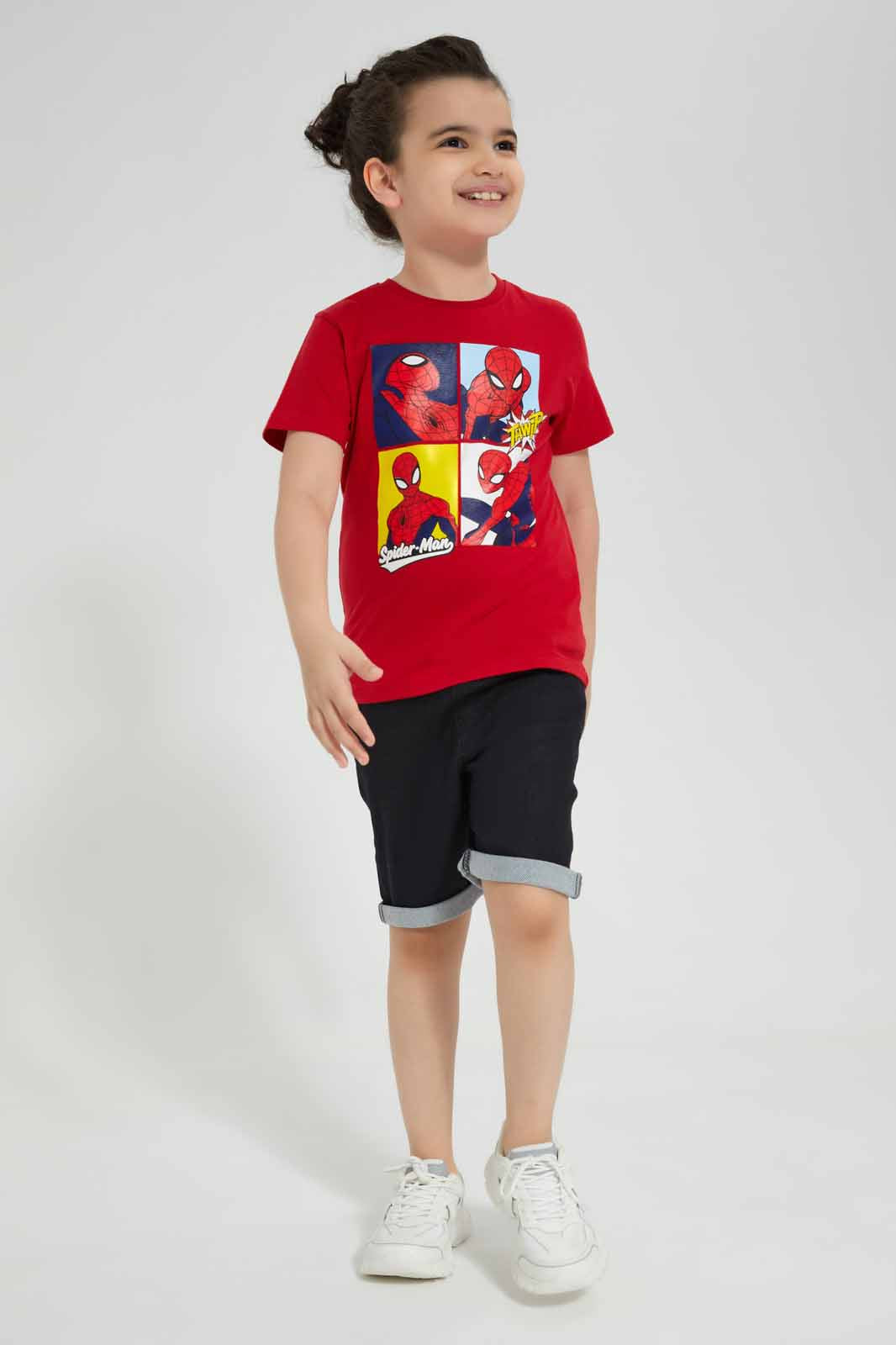 Redtag-Red-Spiderman-Graphic-SS-T-Shirt-BOY-T-Shirts,-Category:T-Shirts,-CHR,-Colour:Red,-Deals:New-In,-Filter:Boys-(2-to-8-Yrs),-New-In-BOY-APL,-Non-Sale,-Section:Boys-(0-to-14Yrs),-TBL,-W22O-Boys-2 to 8 Years