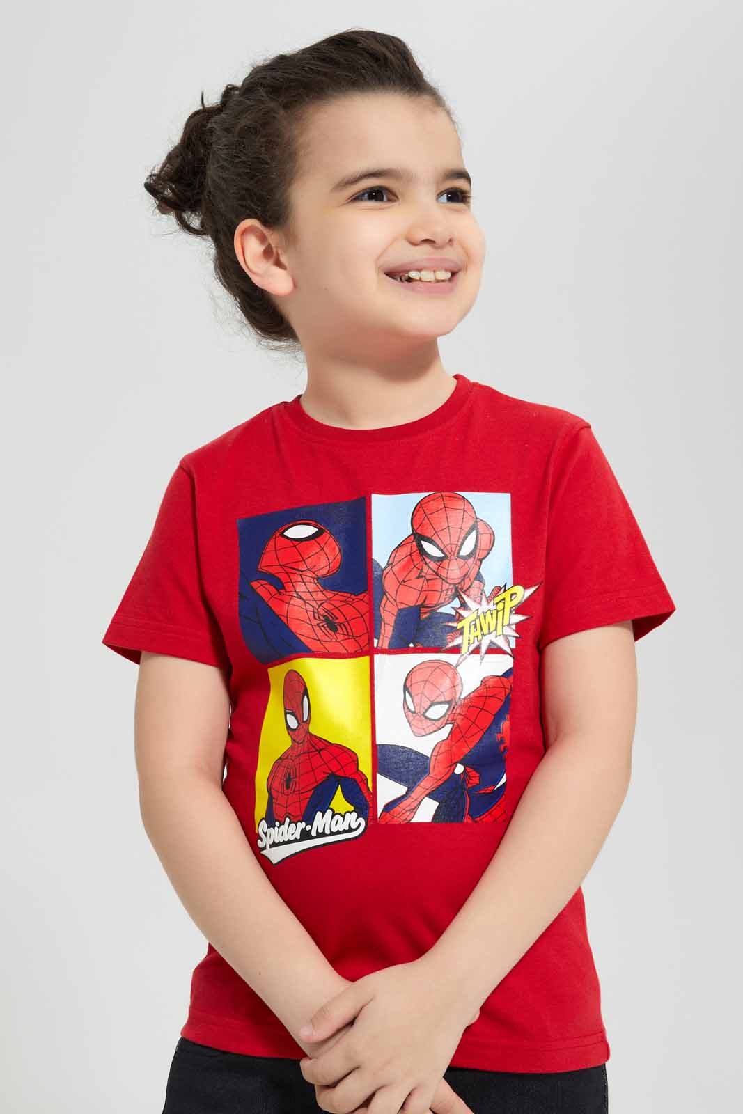 Redtag-Red-Spiderman-Graphic-SS-T-Shirt-BOY-T-Shirts,-Category:T-Shirts,-CHR,-Colour:Red,-Deals:New-In,-Filter:Boys-(2-to-8-Yrs),-New-In-BOY-APL,-Non-Sale,-Section:Boys-(0-to-14Yrs),-TBL,-W22O-Boys-2 to 8 Years