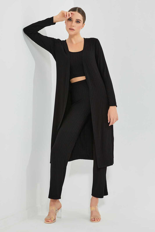 Redtag-Black-Flared-Trosuer-Category:Trousers,-Colour:Black,-Deals:New-In,-Filter:Women's-Clothing,-LEC,-LEC-Trousers,-New-In-LEC,-Non-Sale,-Section:Women,-W22O-Women's-