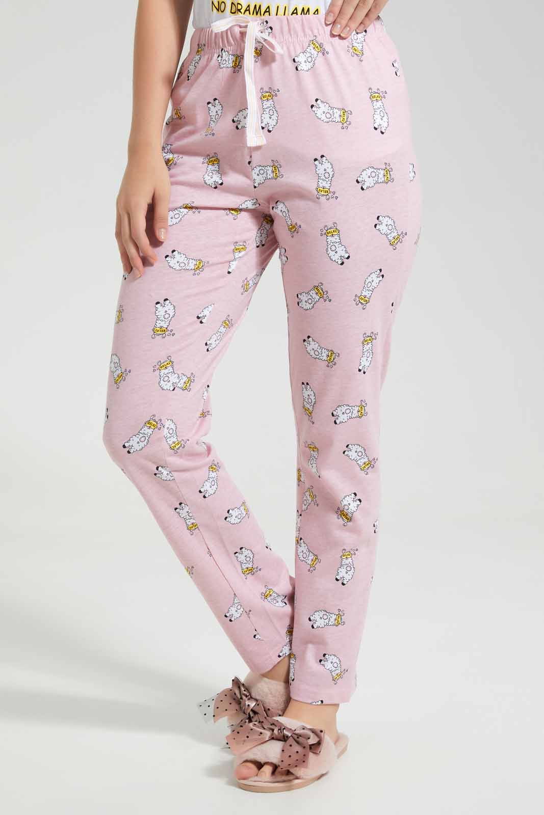 Redtag-White-Printed-Pyjama-Set-Category:Pyjama-Sets,-Colour:White,-Deals:New-In,-Filter:Women's-Clothing,-New-In-Women-APL,-Non-Sale,-Section:Women,-TBL,-W22O,-Women-Pyjama-Sets--