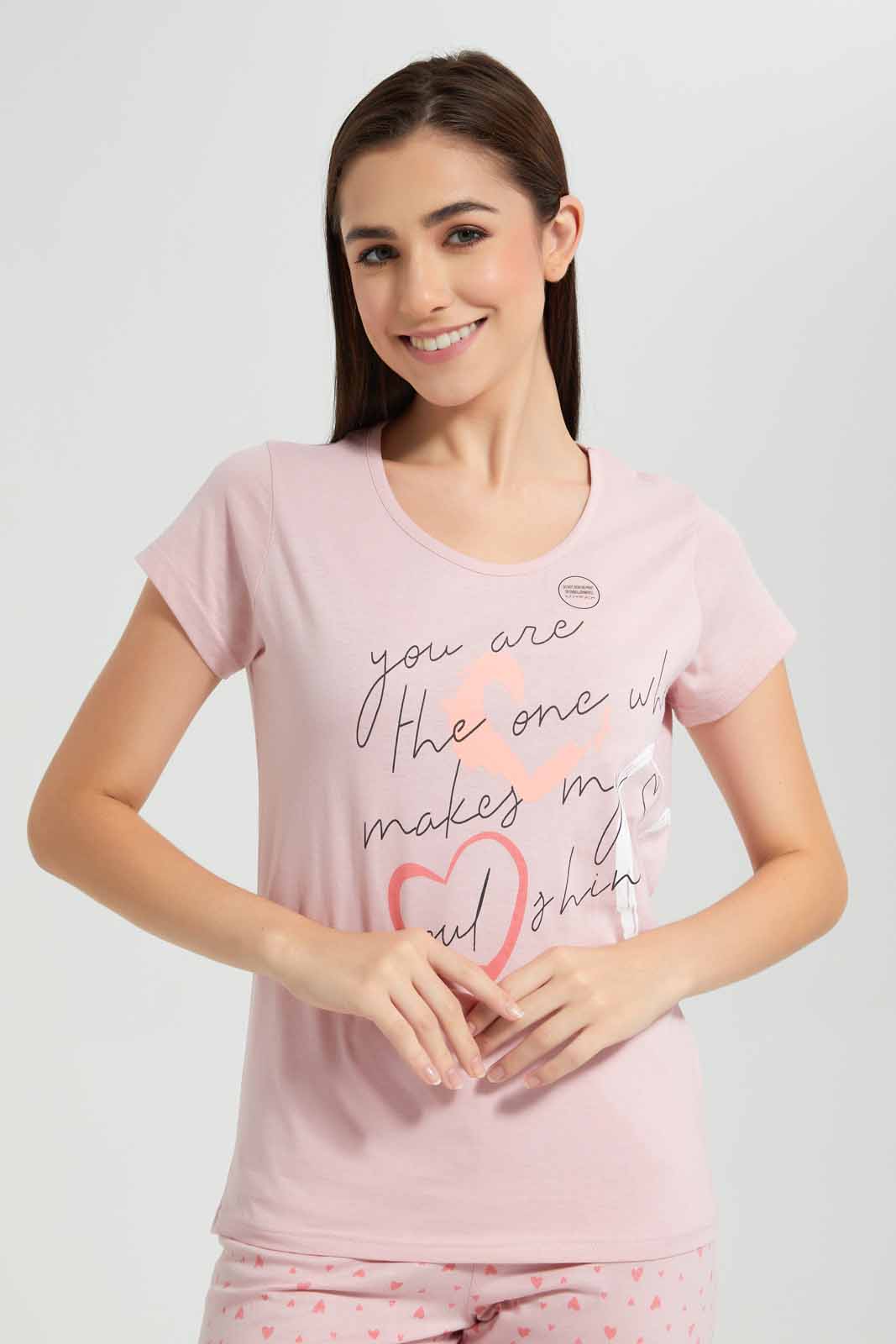 Redtag-Dusty-Pink-Panda-Printed-Pyjama-Set-Category:Pyjama-Sets,-Colour:Apricot,-Deals:New-In,-Filter:Women's-Clothing,-New-In-Women,-Non-Sale,-Section:Women,-TBL,-W22O,-Women-Pyjama-Sets--