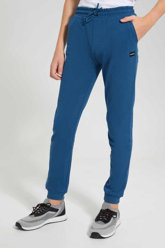 Redtag-Blue-Pique-Active-Pant-BSR-Joggers,-Category:Joggers,-Colour:Blue,-Deals:New-In,-Filter:Senior-Boys-(9-to-14-Yrs),-New-In-BSR-APL,-Non-Sale,-Section:Boys-(0-to-14Yrs),-VLM,-W22O-Senior-Boys-9 to 14 Years