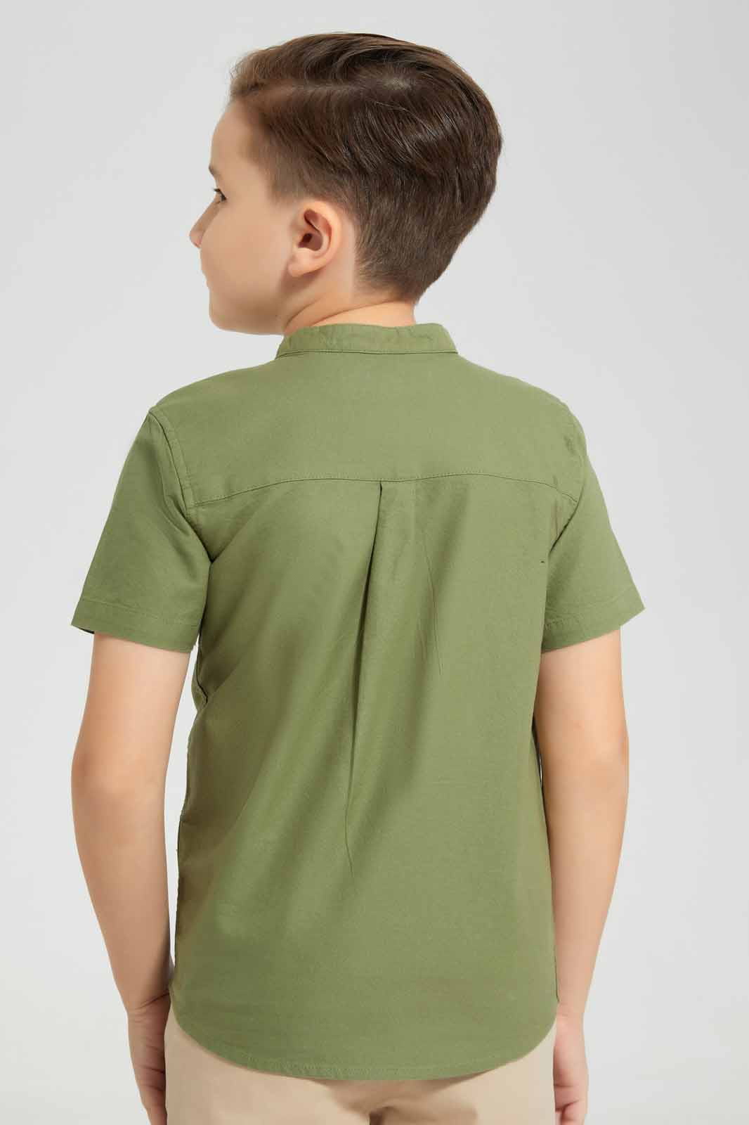 Redtag-Mint-Oxford-Henley-Collar-SS-Shirt-BOY-Shirts,-Category:Shirts,-Colour:Mint,-Deals:New-In,-Filter:Boys-(2-to-8-Yrs),-New-In-BOY-APL,-Non-Sale,-Section:Boys-(0-to-14Yrs),-VLM,-W22O-Boys-2 to 8 Years