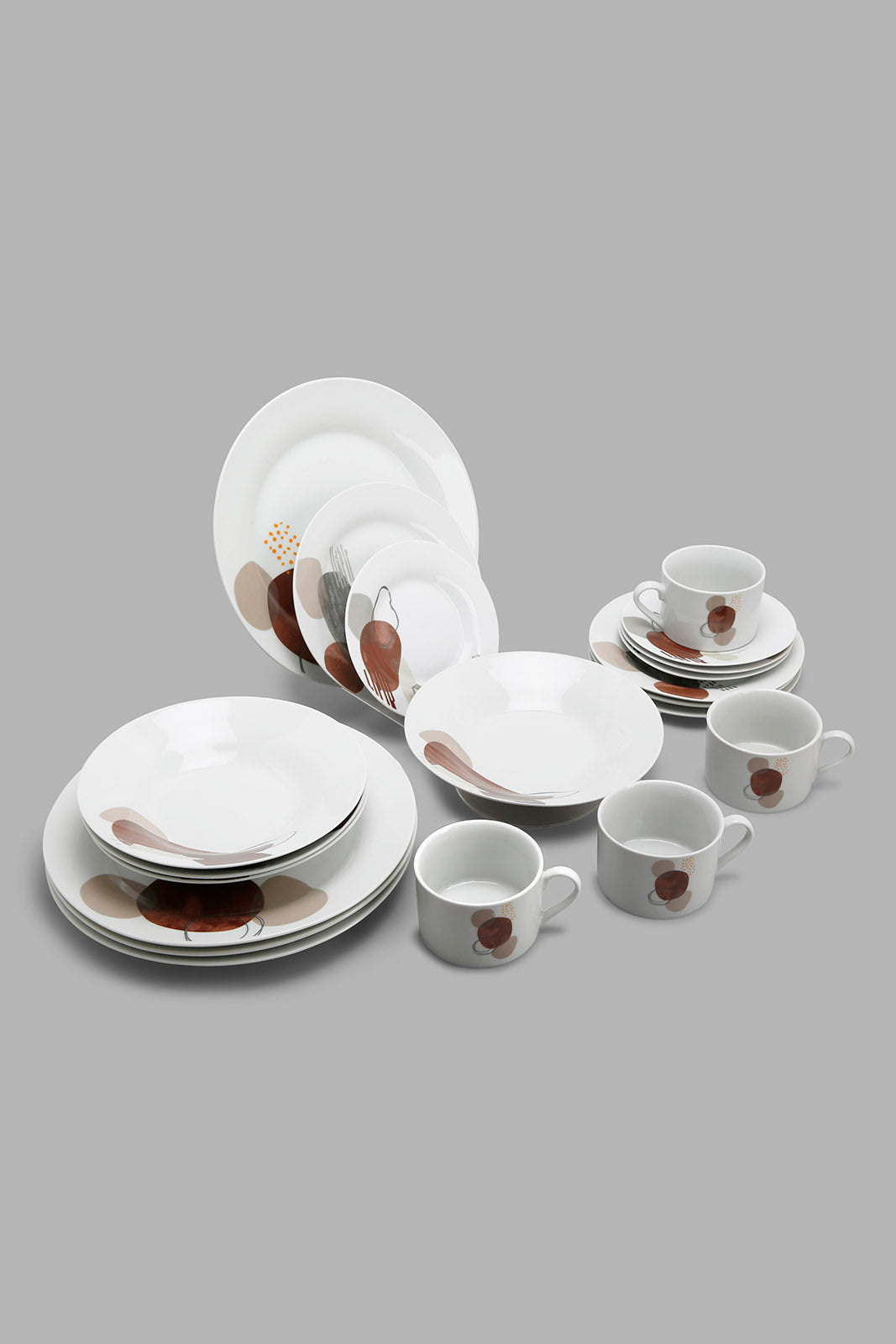 Redtag-Assorted-Geomatric-Design-Dinner-Set-(20-Piece)-Category:Dinner-Sets,-Colour:Assorted,-Deals:New-In,-Filter:Home-Dining,-Harmony,-HMW-DIN-Crockery,-New-In-HMW-DIN,-Non-Sale,-Section:Homewares,-W22O-Home-Dining-