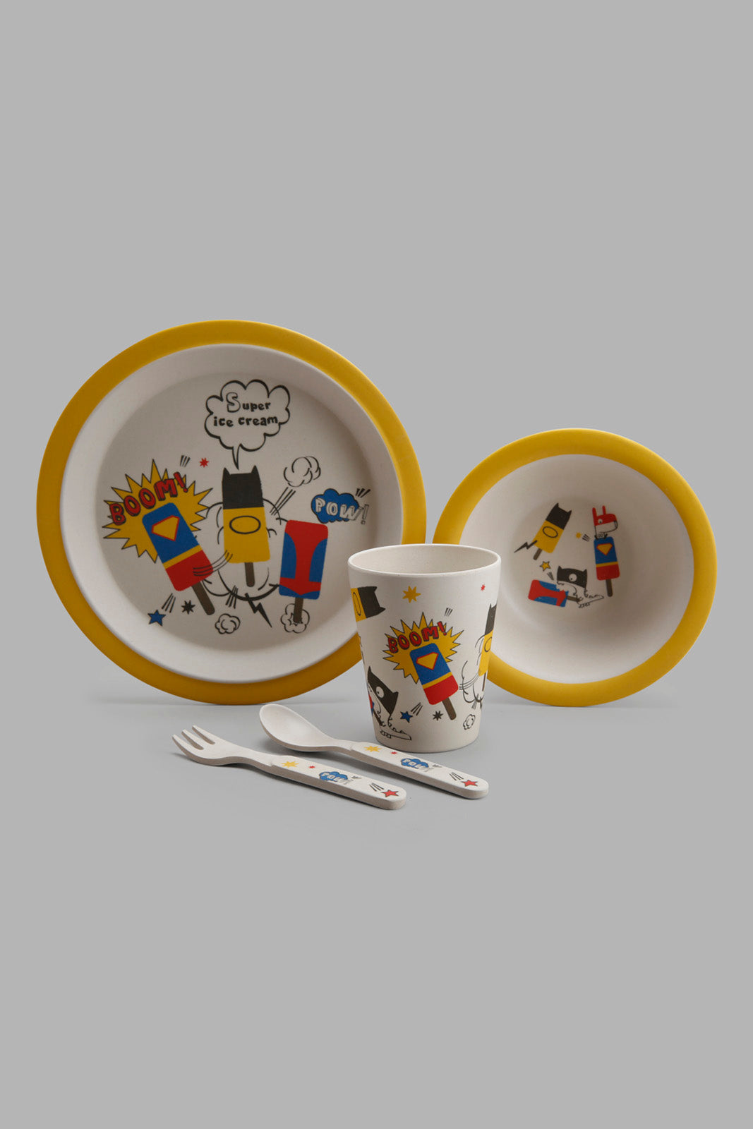 Redtag-Kids-Breakfast-Set-(5Pcs)-Category:Crockery-Sets,-Colour:Blue,-Deals:New-In,-Filter:Home-Dining,-HMW-DIN-Crockery,-New-In-HMW-DIN,-Non-Sale,-Section:Homewares,-W22A-Home-Dining-
