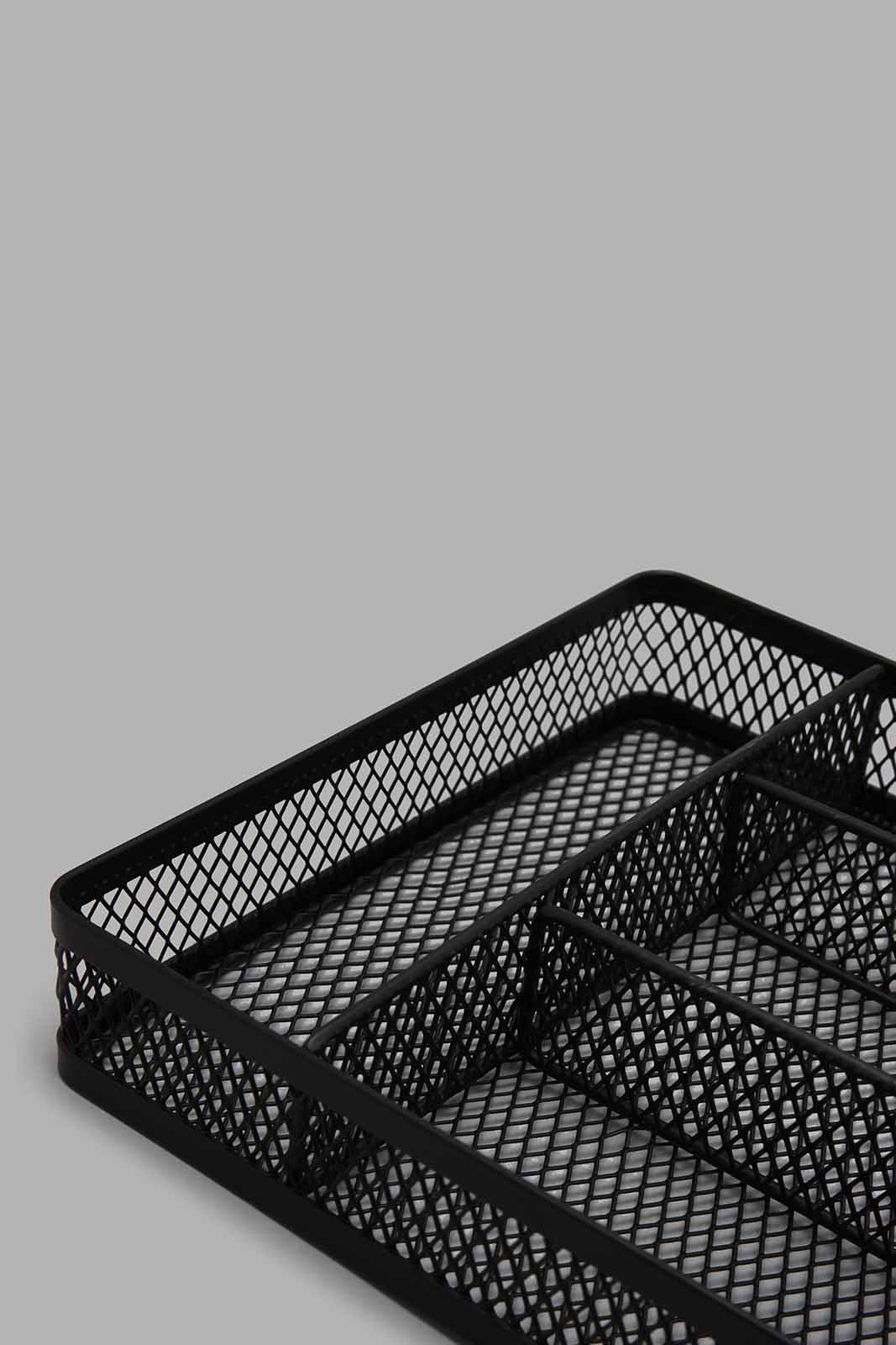Redtag-Black-Rectangle-Utensil-Holder-Category:Kitchen-Baskets,-Colour:Black,-Deals:New-In,-Filter:Home-Dining,-HMW-DIN-Kitchen-Accessories,-N/A,-New-In-HMW-DIN,-Non-Sale,-Section:Homewares,-W22A-Home-Dining-